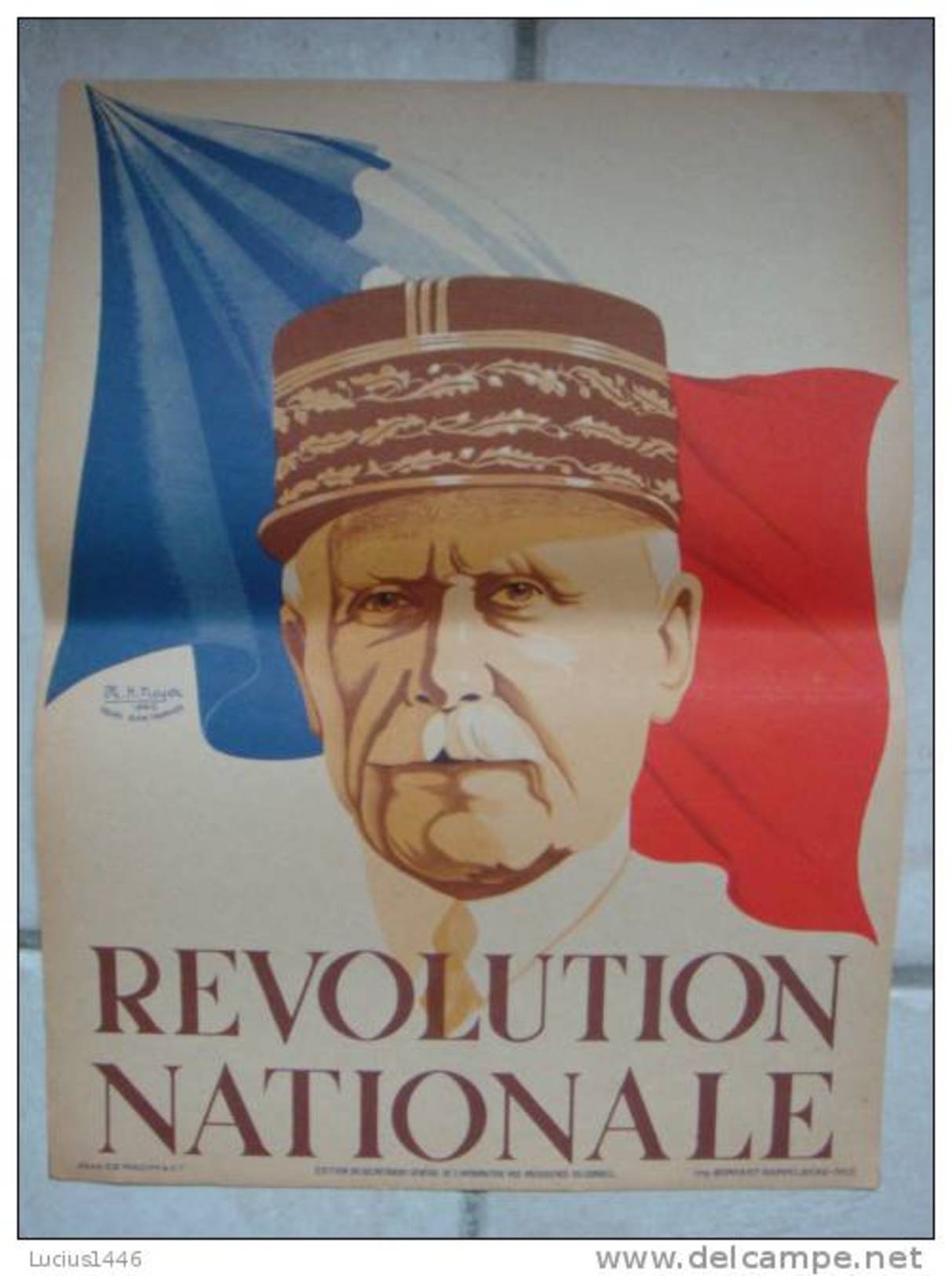 AFFICHE ORIGINALE - MARÉCHAL PÉTAIN - RÉVOLUTION NATIONALE - 1940 - Plakate
