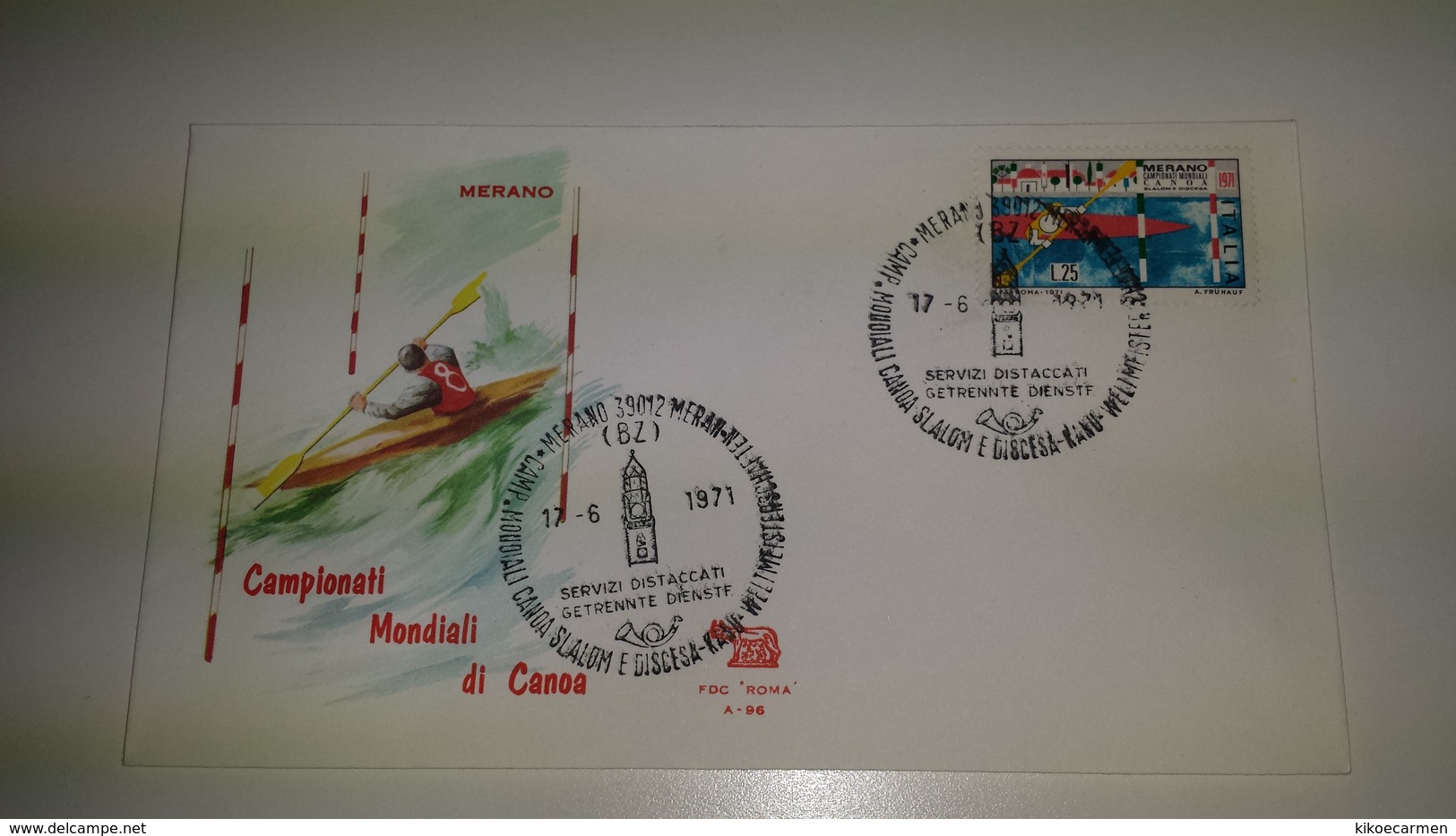 CANOA Slalom E Discesa Campionati Mondiali Sport Sports Game Games Italia 1971 Merano Meran Annullo Cancel - Kanu