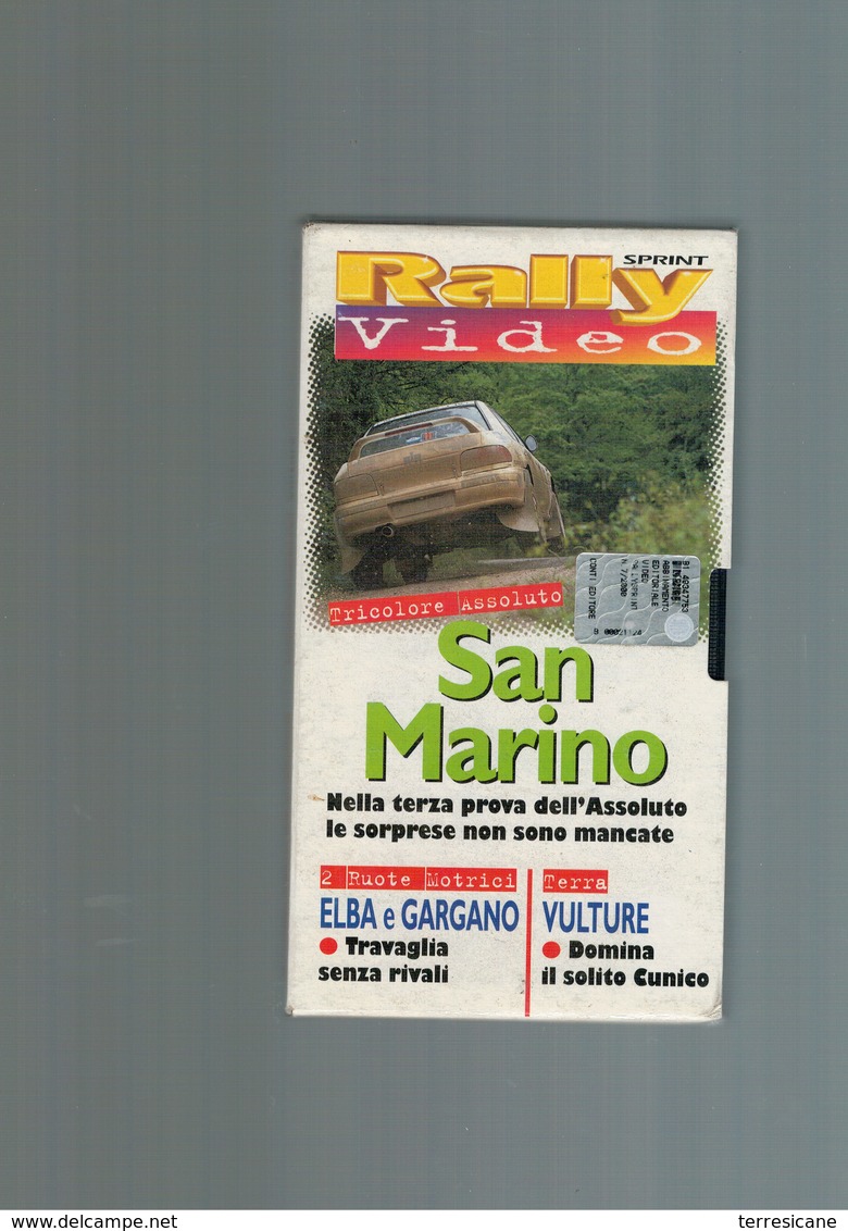 X RALLY VIDEO SAN MARINO ELBA GARGANO TRAVAGLIA VULTURE CUNICO TRICOLORE 2000 - Sport