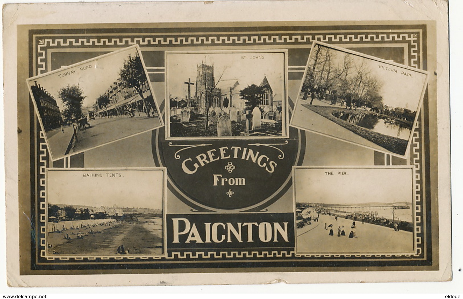 Real Photo Greetings From Paignton  Multi View P. Used  Edit German - Paignton