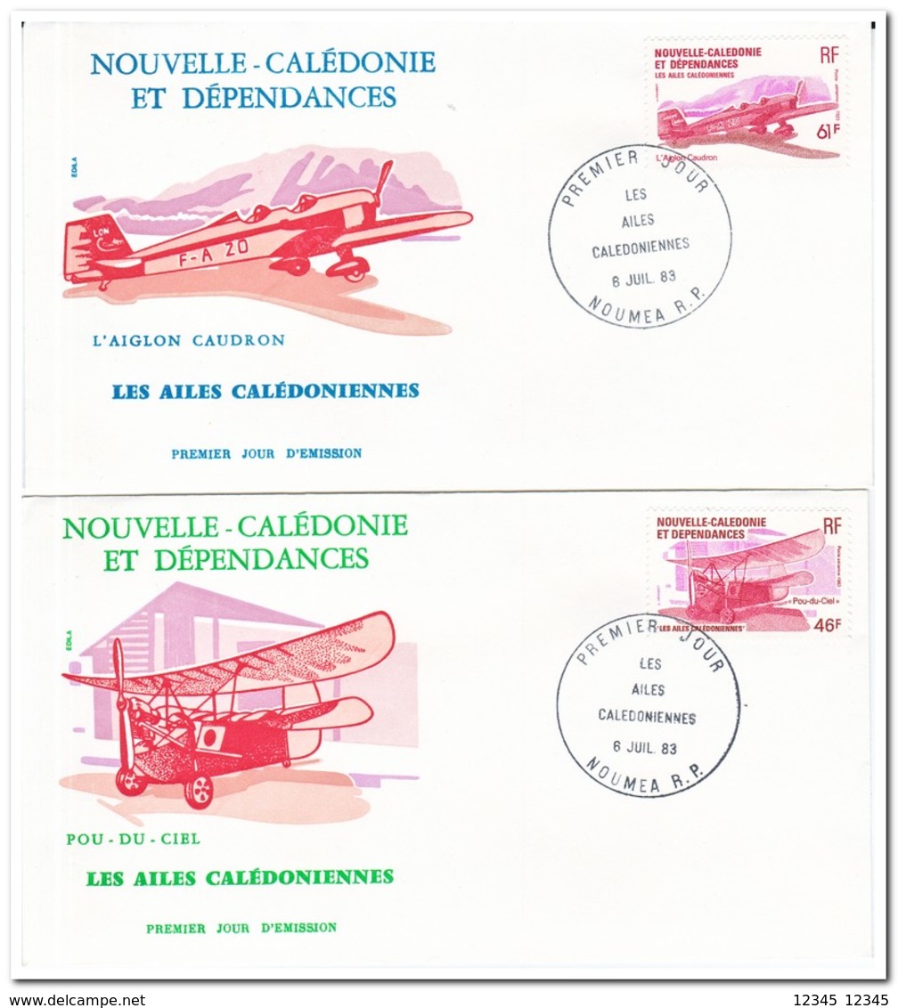 Nieuw Caledonië 1983, FDC, Airplanes - FDC