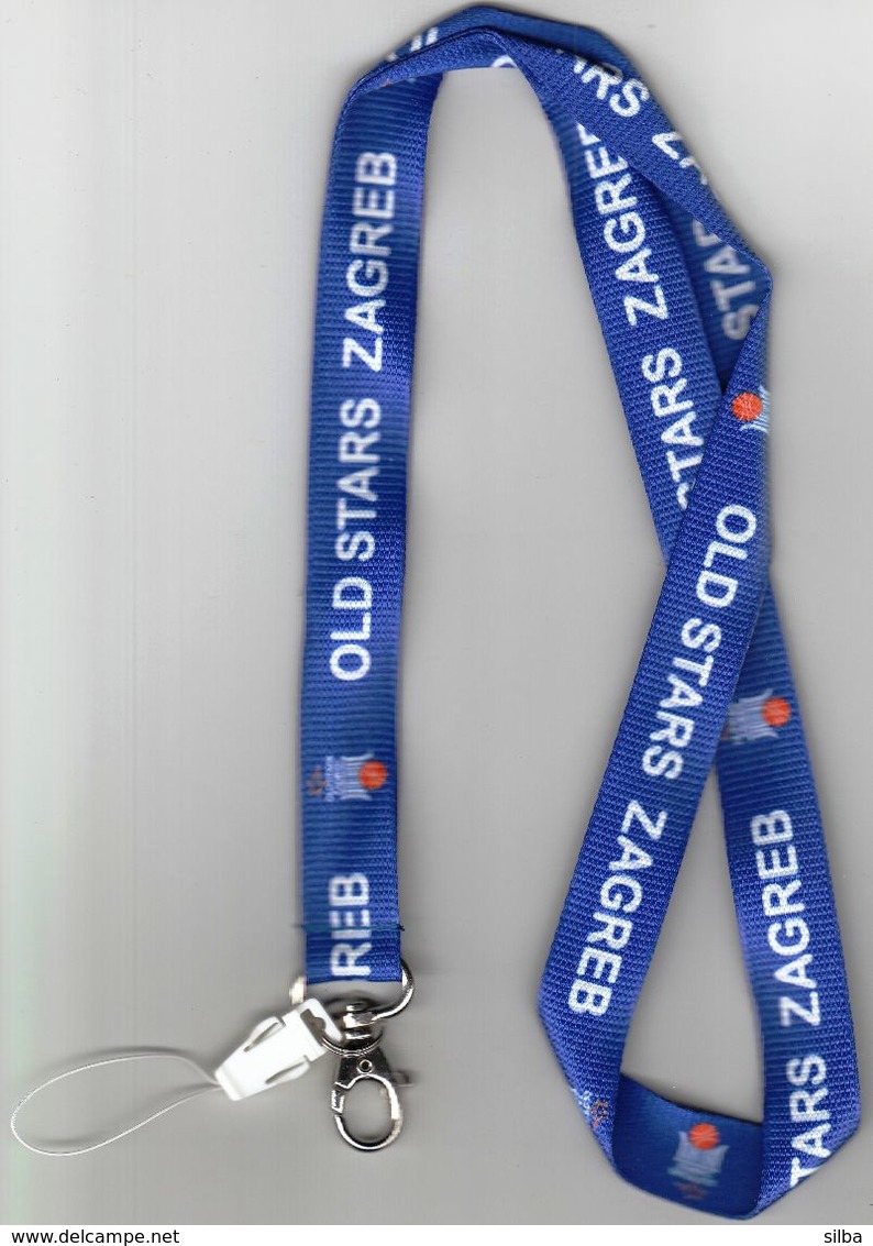 Basketball / Sport / Lanyard Neck Hanging Strap Keyring ID Card Badge Holder Phone / Old Stars Zagreb, Croatia - Uniformes, Recordatorios & Misc