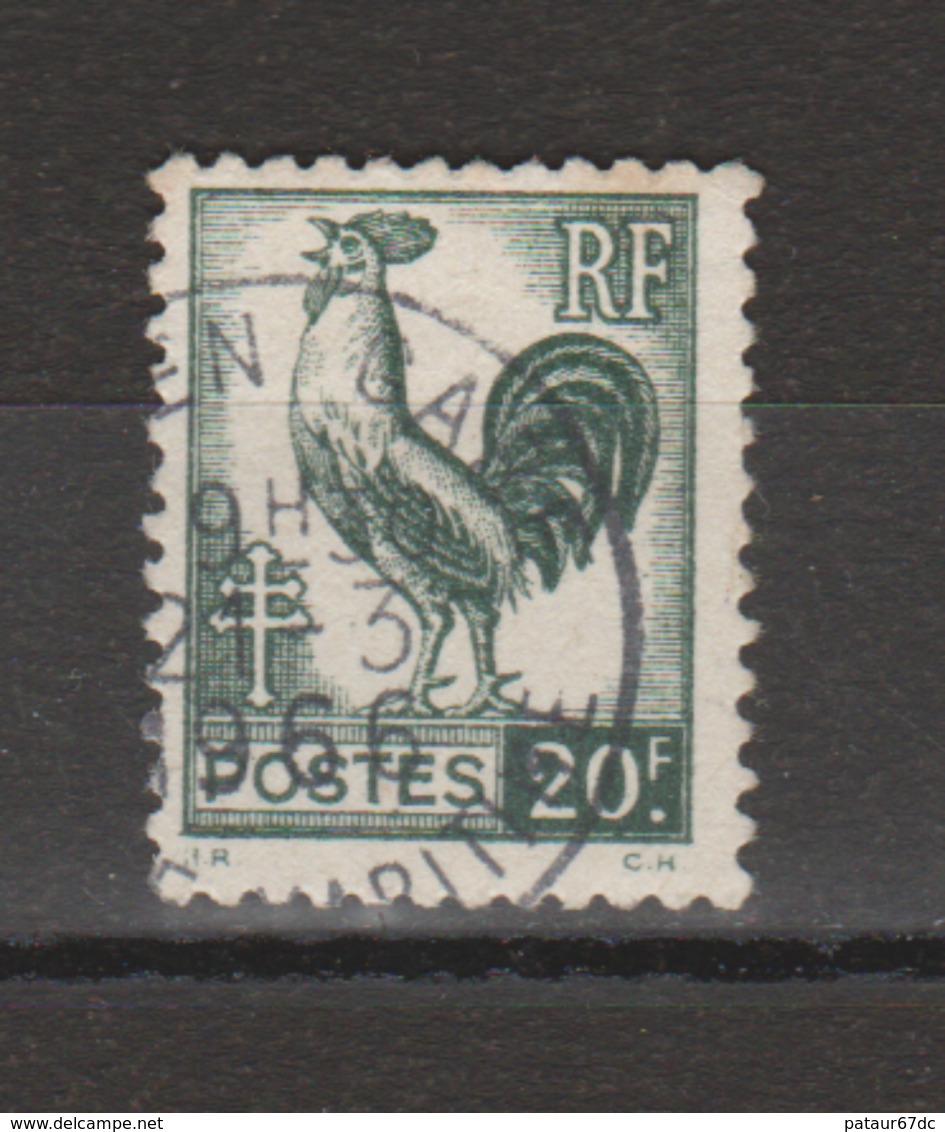 FRANCE / 1944 / Y&T N° 648 : Coq D'Alger 20F - Choisi - Cachet Rond (1966) - Oblitérés