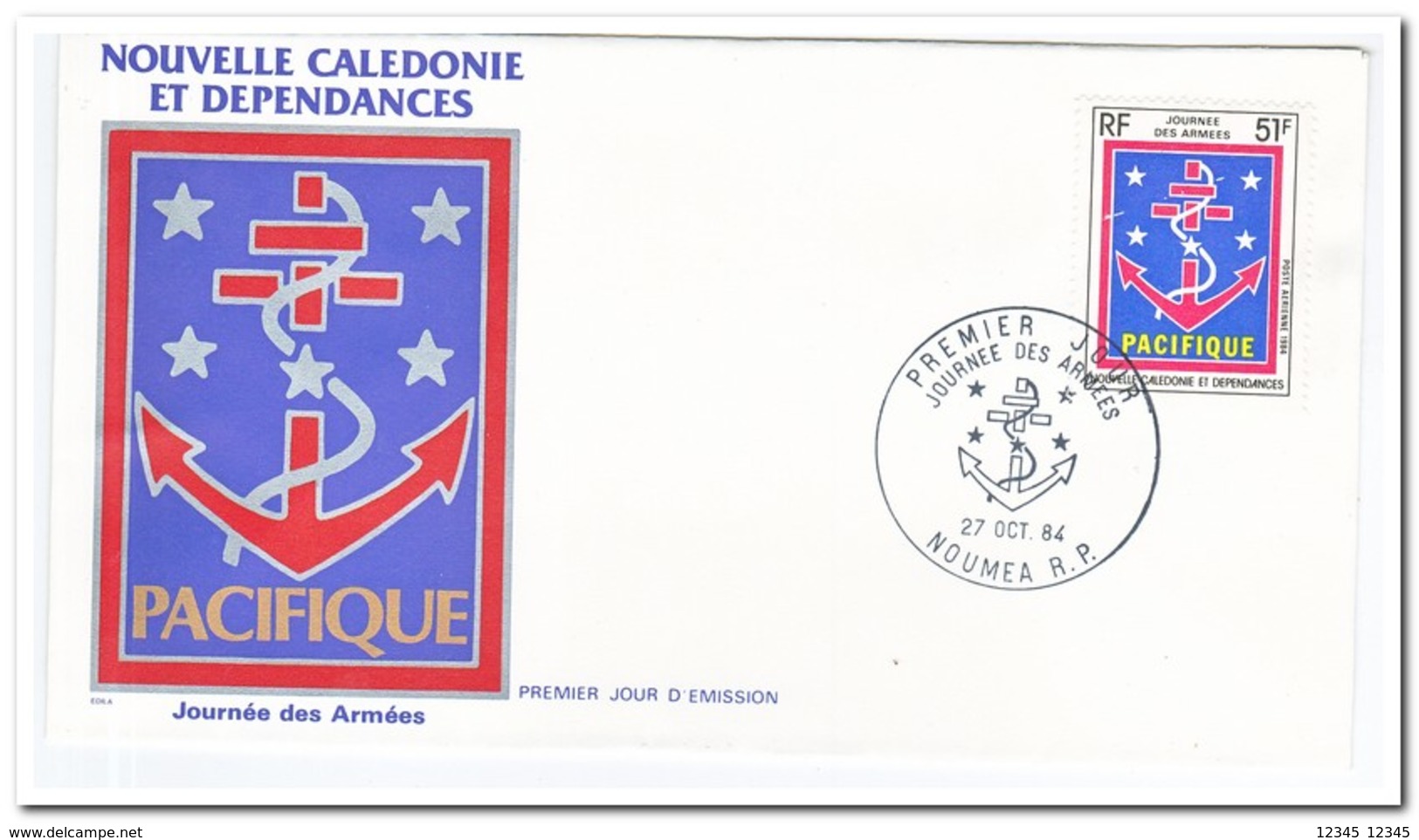 Nieuw Caledonië 1984, FDC, Day Of The Army - FDC