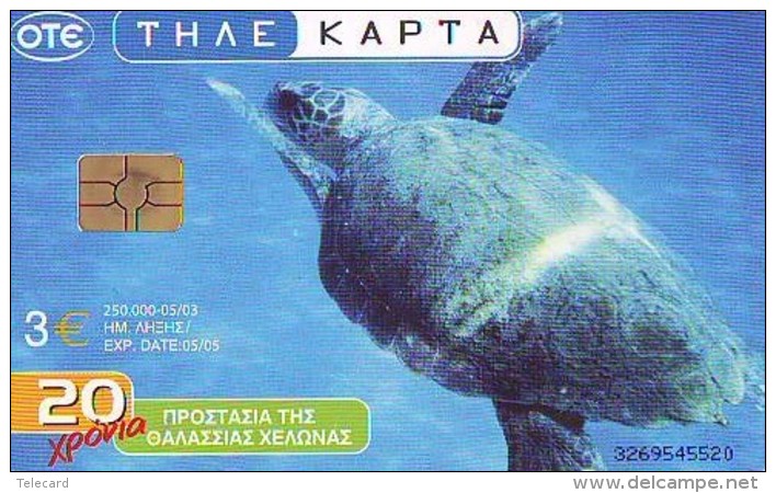 Télécarte à Puce * GREECE  (2361) TORTUE * TURTLE * CHIP Phonecard * SCHILDKRÖTE * TELEFONKARTE - Turtles