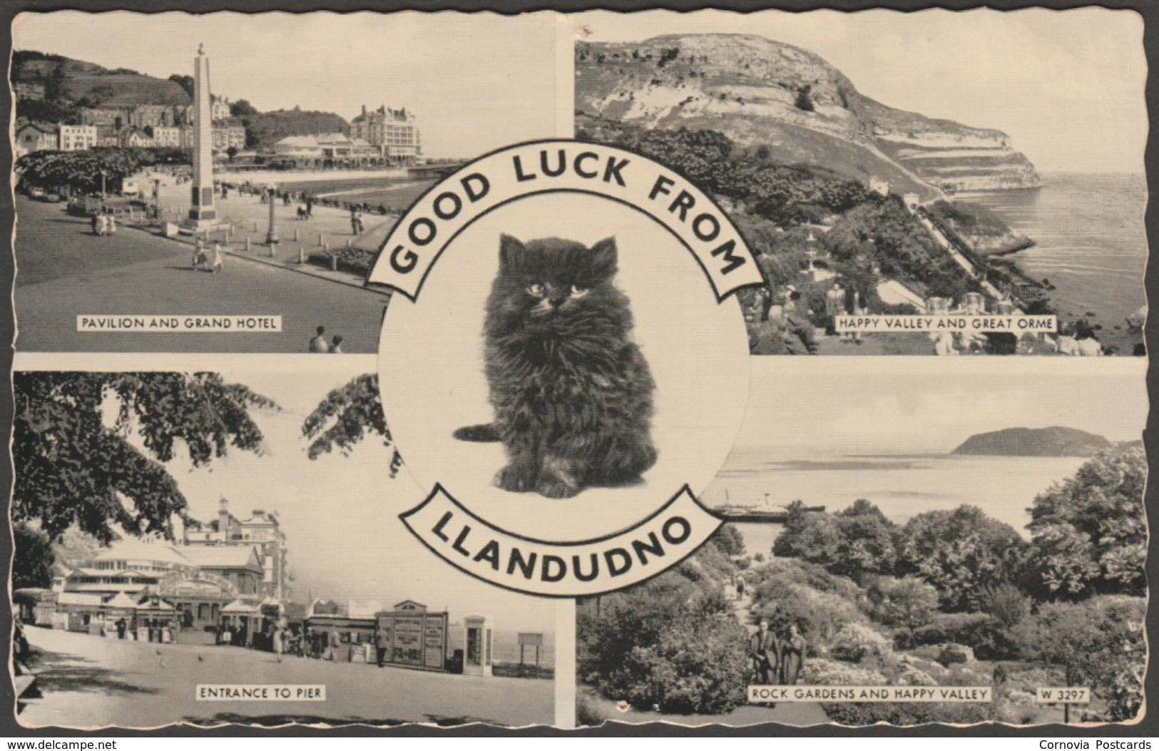 Multiview, Greetings From Llandudno, Caernarvonshire, 1964 - Valentine's Postcard - Caernarvonshire