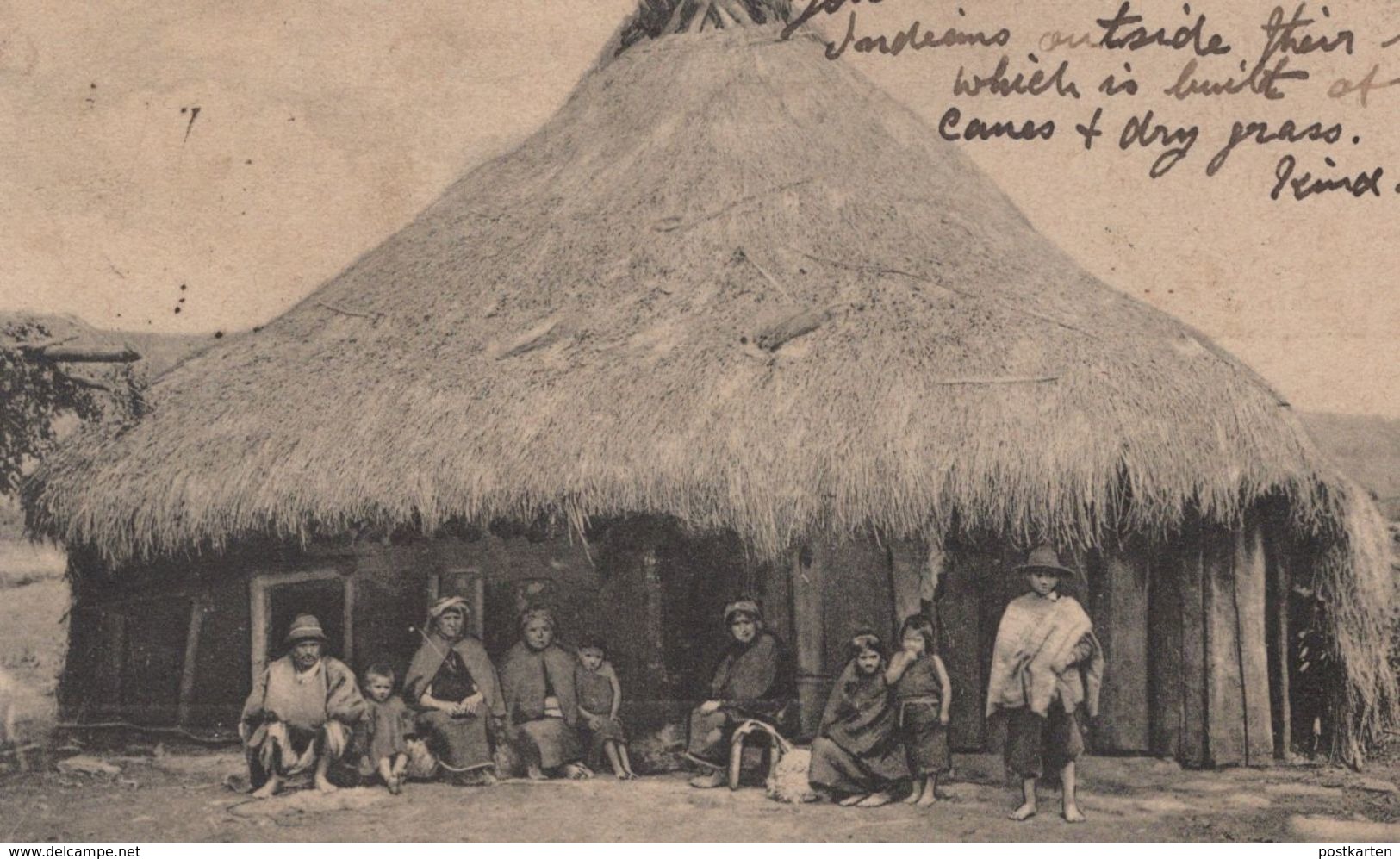 ALTE POSTKARTE ARAUCANOS INDIANS INDIOS INDIANER CHILE SÜDAMERIKA Cpa Postcard Ansichtskarte AK - Amerika