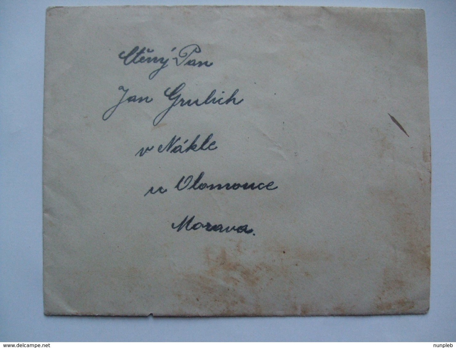 CZECHOSLOVAKIA - 1920 Brief Cover - Karlin To Olomouc - Covers & Documents