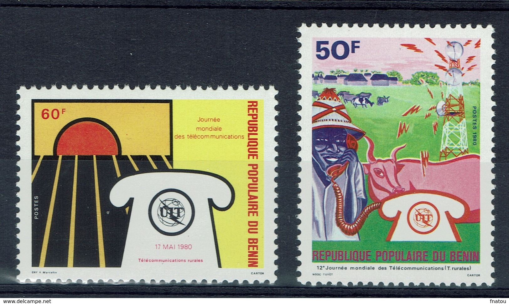 Benin, Telecommunications, 1980, MNH VF  A Pair - Benin – Dahomey (1960-...)