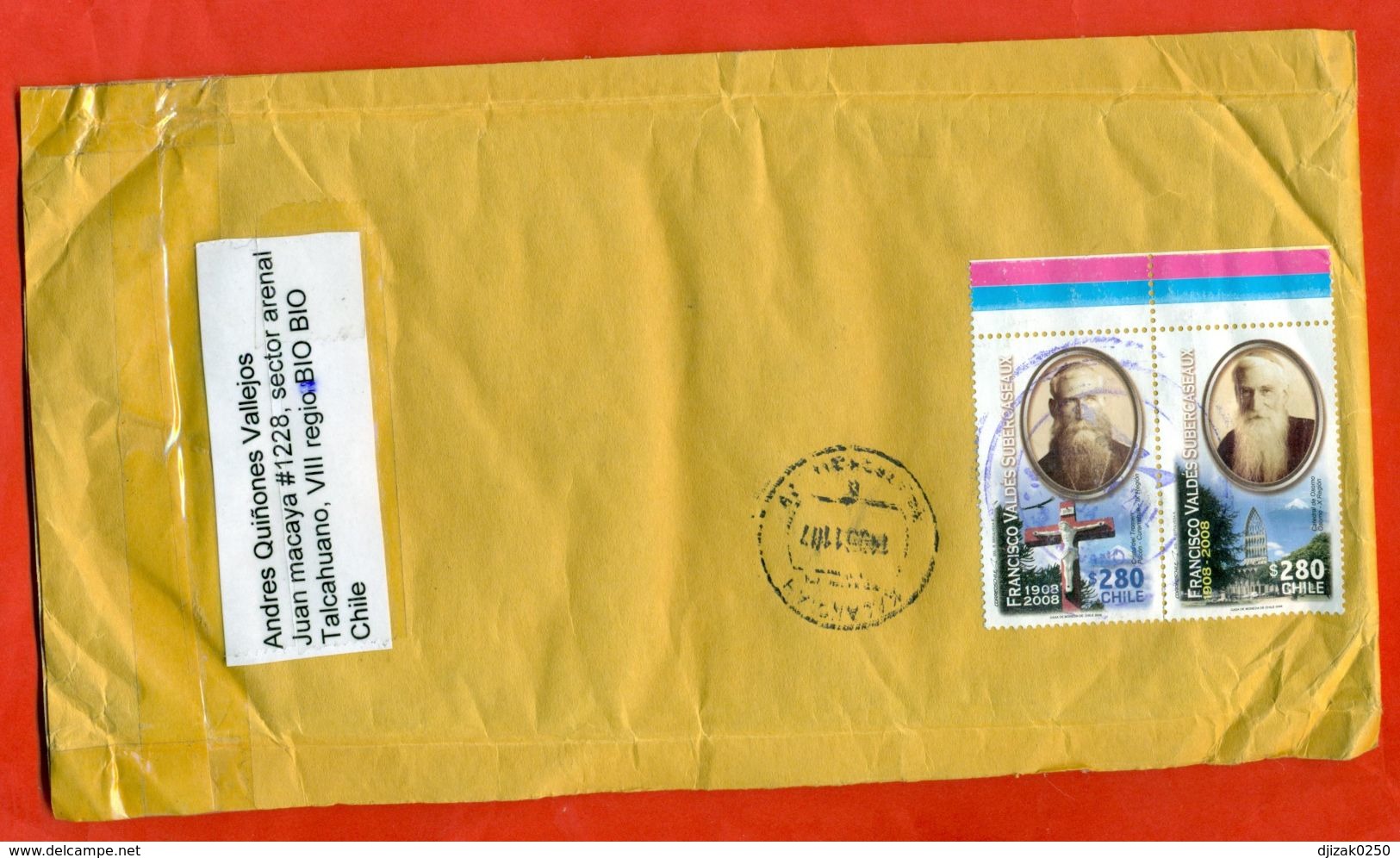 Chile 2011.Envelope Passed The Mail.Registered. - Chili