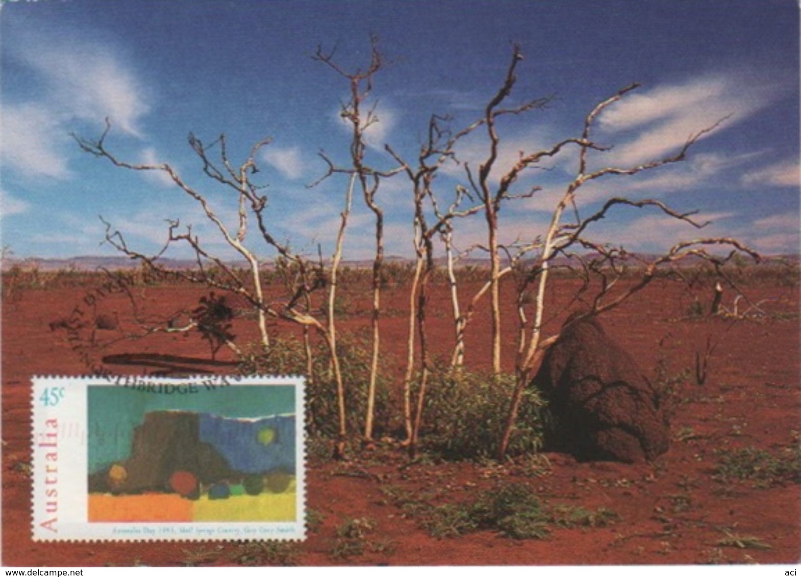 Australia 2017 Postally Used Maximum Card,sent To Italy,1995 Australia Day, Skull Spring Country - Maximum Cards