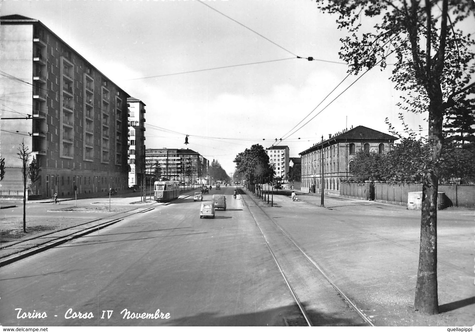 07392 "TORINO - CORSO IV NOVEMBRE" ANIMATA, AUTO, TRAMWAY 10, VERA FOTO, S.A.C.A.T. 33032.  CART NON SPED - Églises