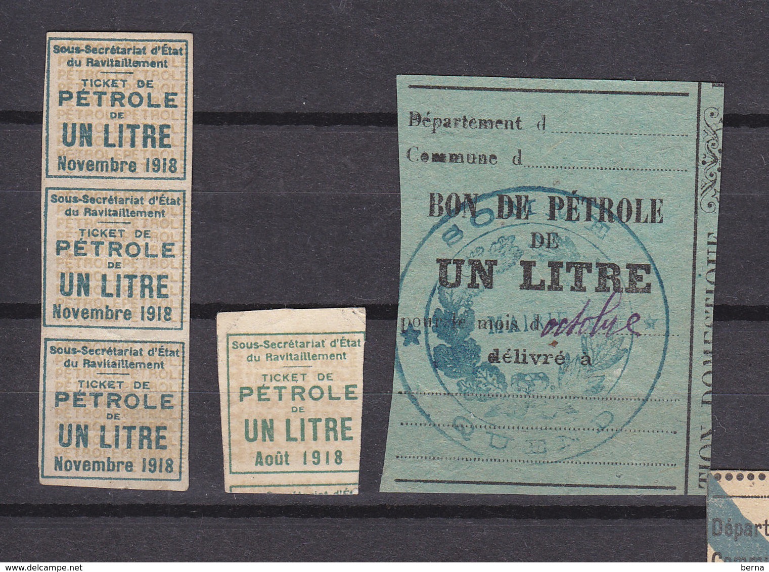 FRANCE LOT COUPONS DE RATIONNEMENT PETROLE ESSENCE DONT QUEND SOMME - Documents Historiques