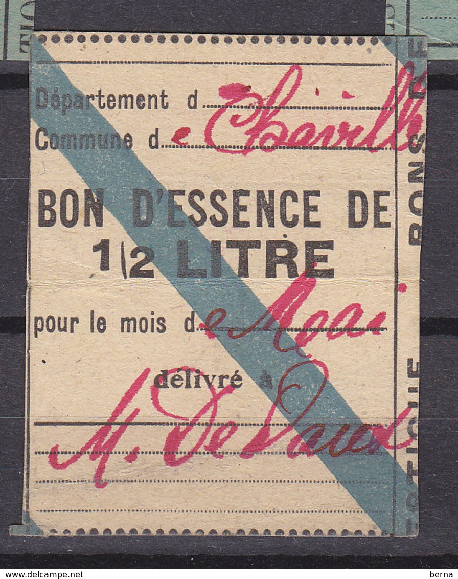 FRANCE LOT COUPONS DE RATIONNEMENT PETROLE ESSENCE DONT QUEND SOMME - Documents Historiques