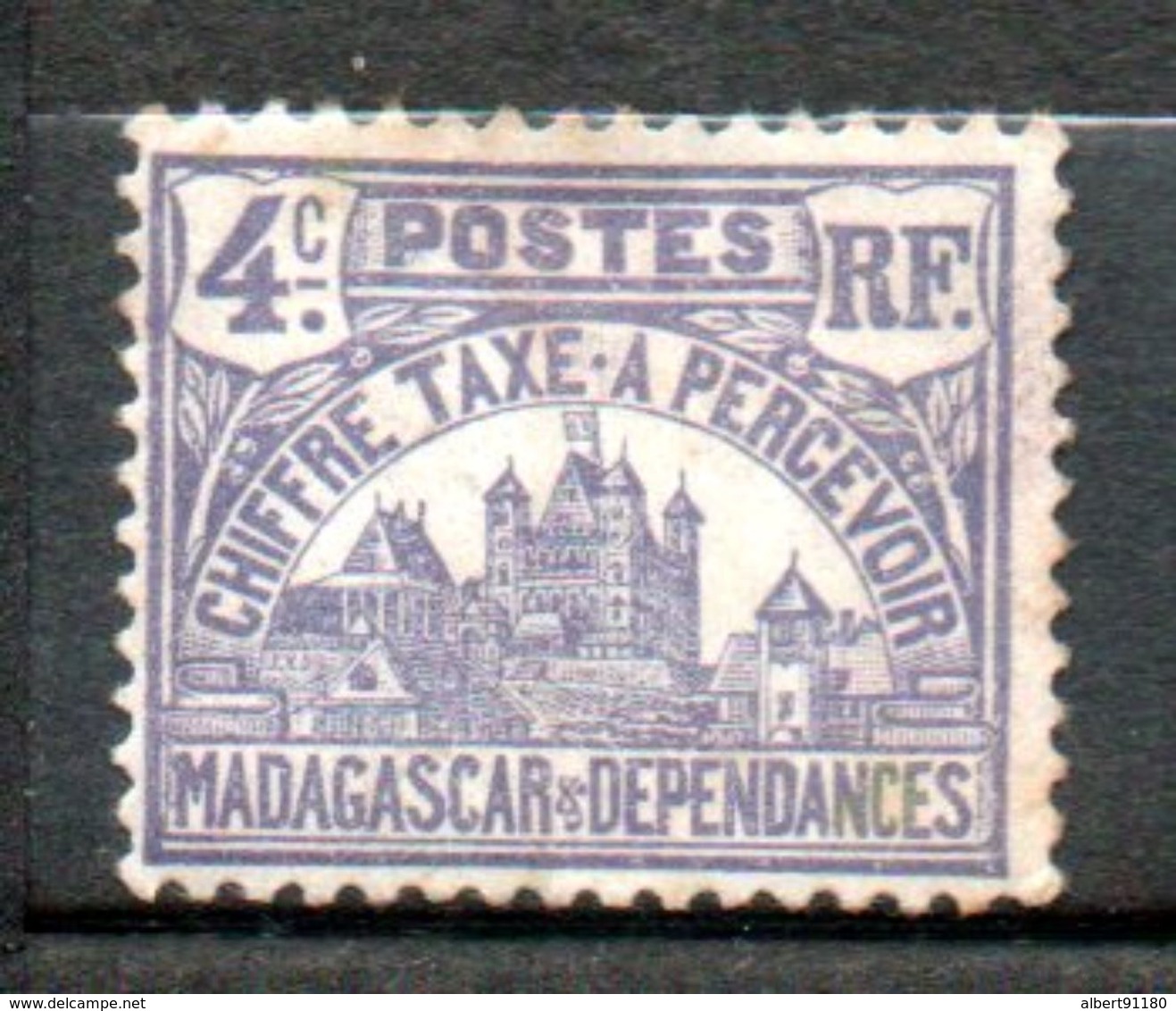 MADAGASCAR  Taxe Palais Royale  1908-24 N° 9 - Portomarken