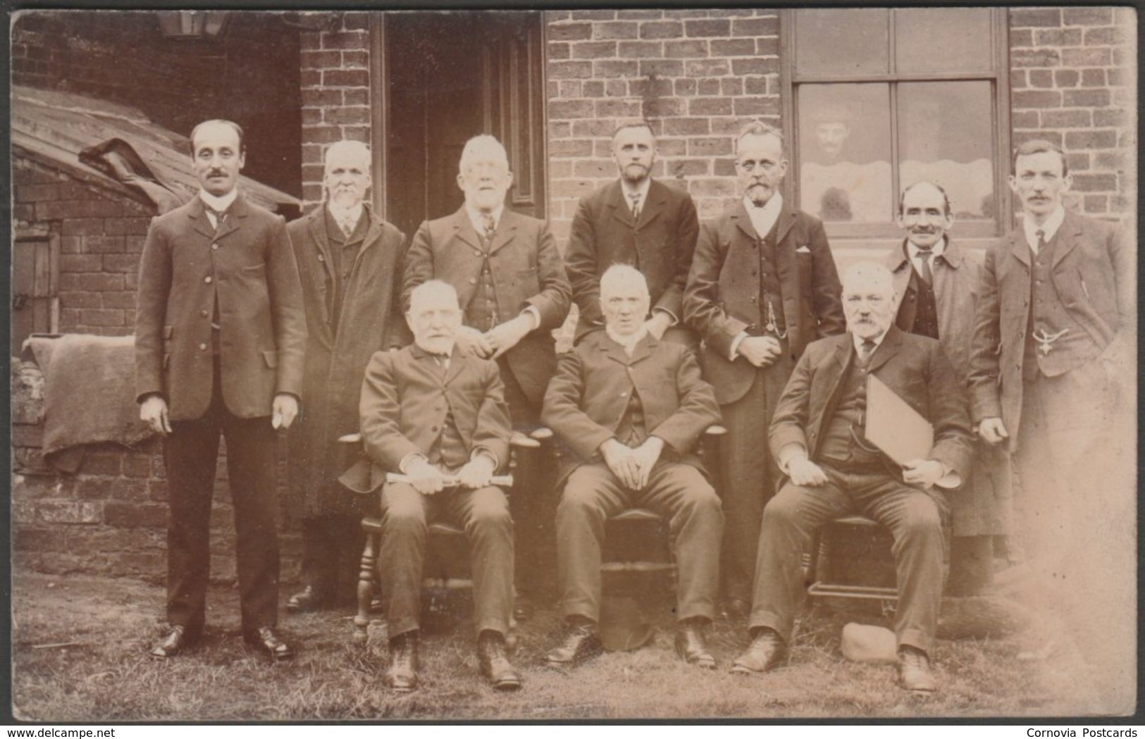 Edwardian Company Men, C.1905-10 - RP Postcard - To Identify