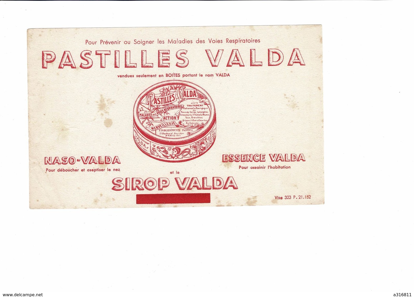 BUVARD  PASTILLE VALDA - P