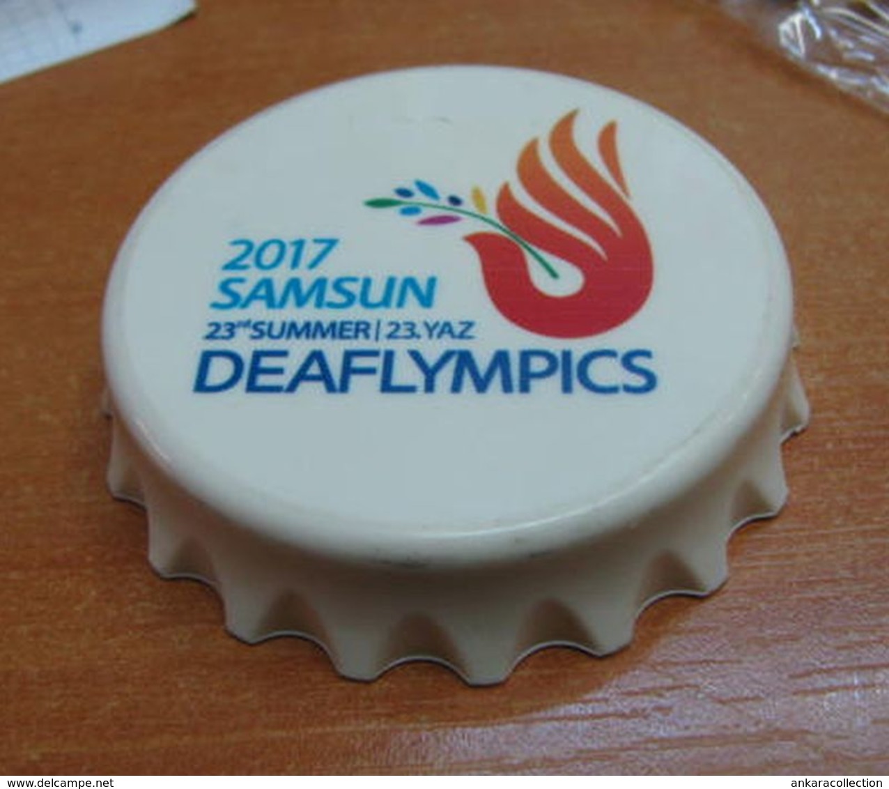 AC -  23rd SUMMER DEAFLYMPICS ​​​​​​​OLYMPIC GAMES FOR THE DEAF SAMSUN 2017 OFFICIAL BRAND NEW CROWN CAP BOTTLE OPENER - Flaschenöffner