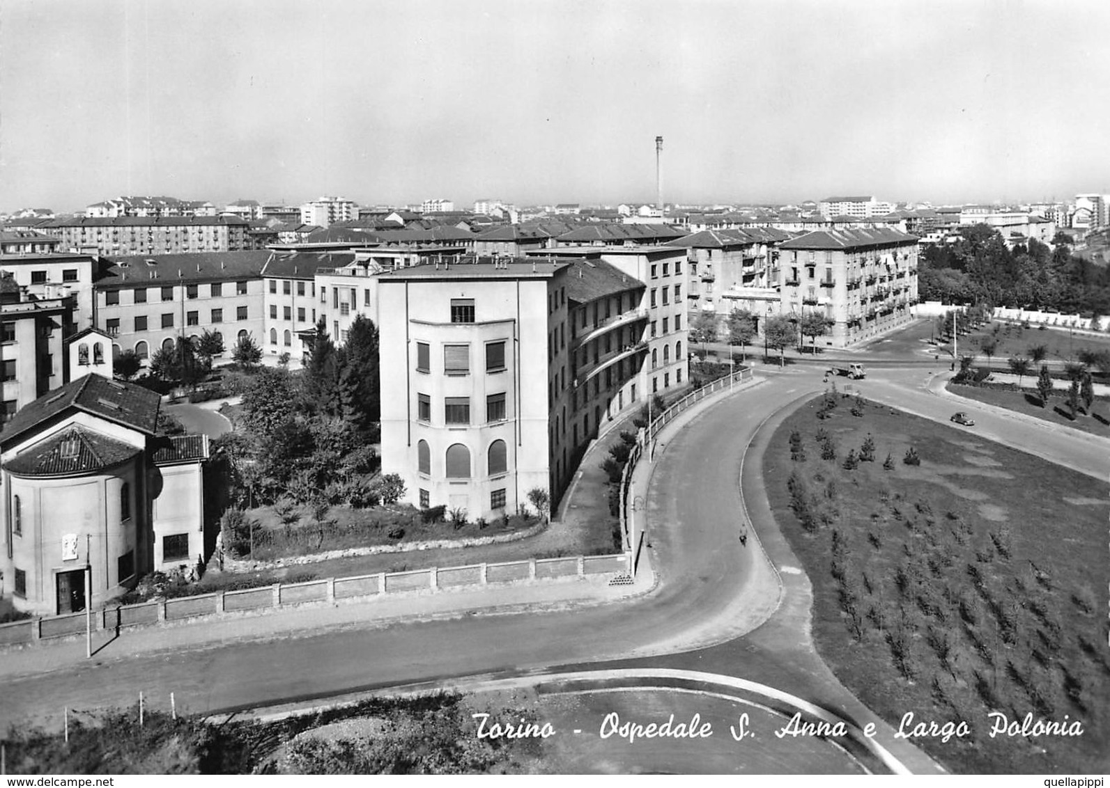 07404 "TORINO - OSPEDALE S. ANNA E LARGO POLONIA" ANIMATA, AUTO, VERA FOTO, S.A.C.A.T. 1331. CART NON SPED - Health & Hospitals