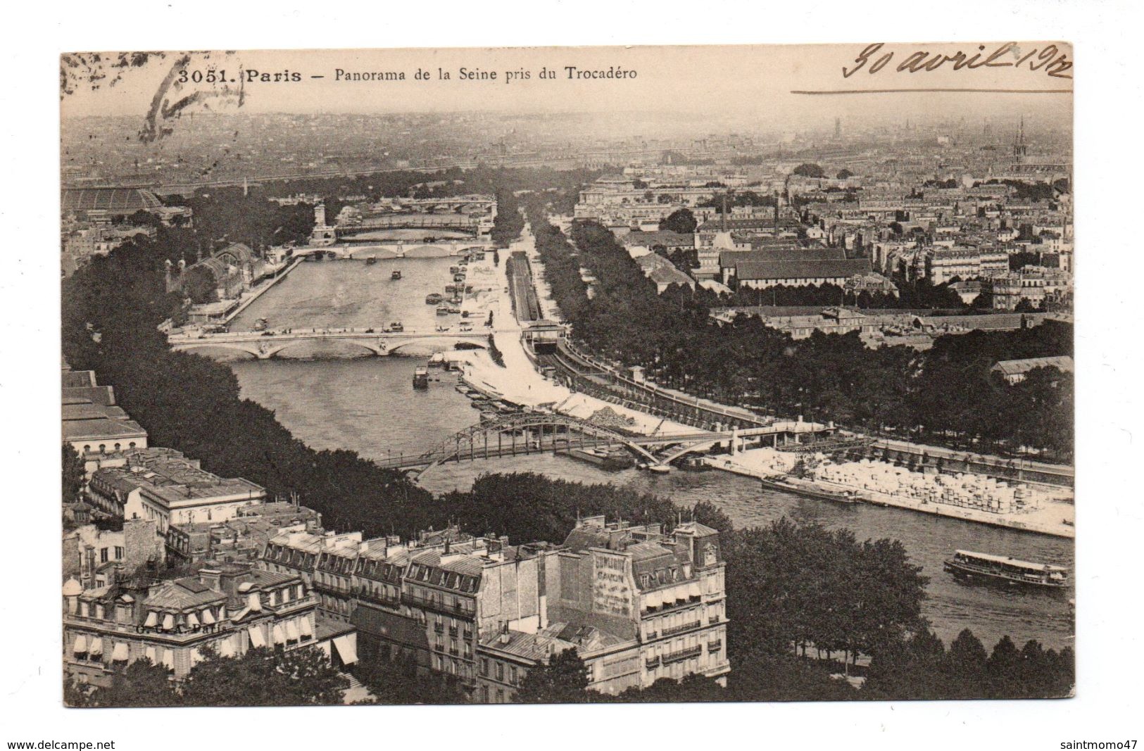 75 - PARIS . Panorama De La Seine Pris Du Trocadéro - Réf. N°7083 - - Panoramic Views