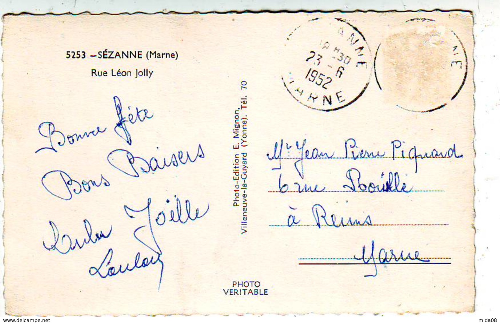 51. SEZANNE . RUE LEON JOLLY . ANIMEE . VOITURE . EDiteur E. MIGNON - Sezanne