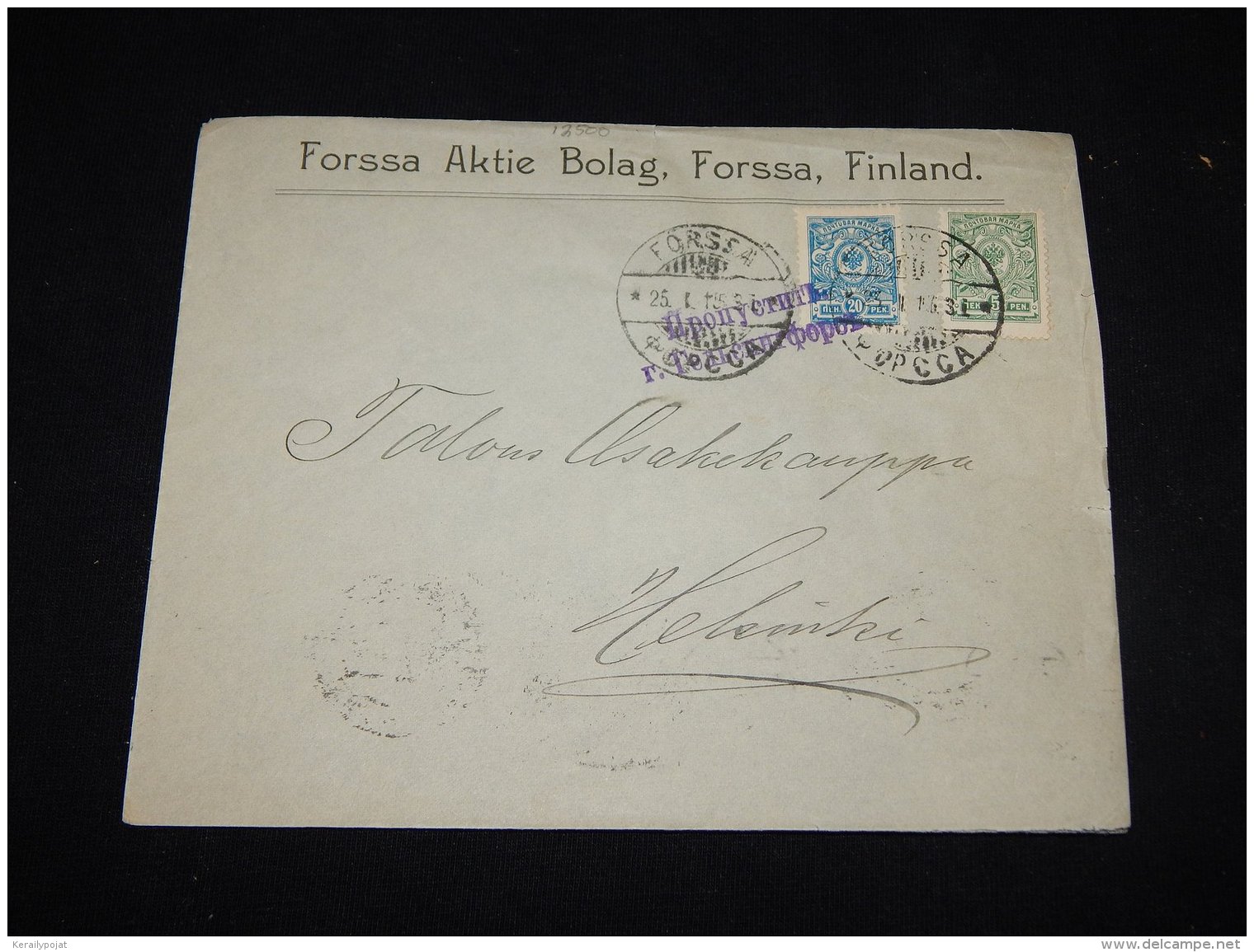 Finland 1914 Censored Business Cover__(L-12500) - Covers & Documents