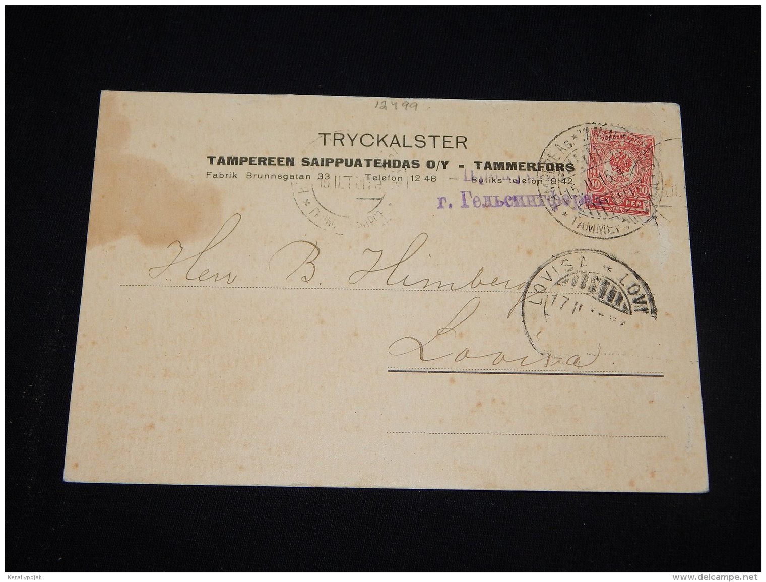 Finland 1915 Censored Card__(L-12499) - Covers & Documents
