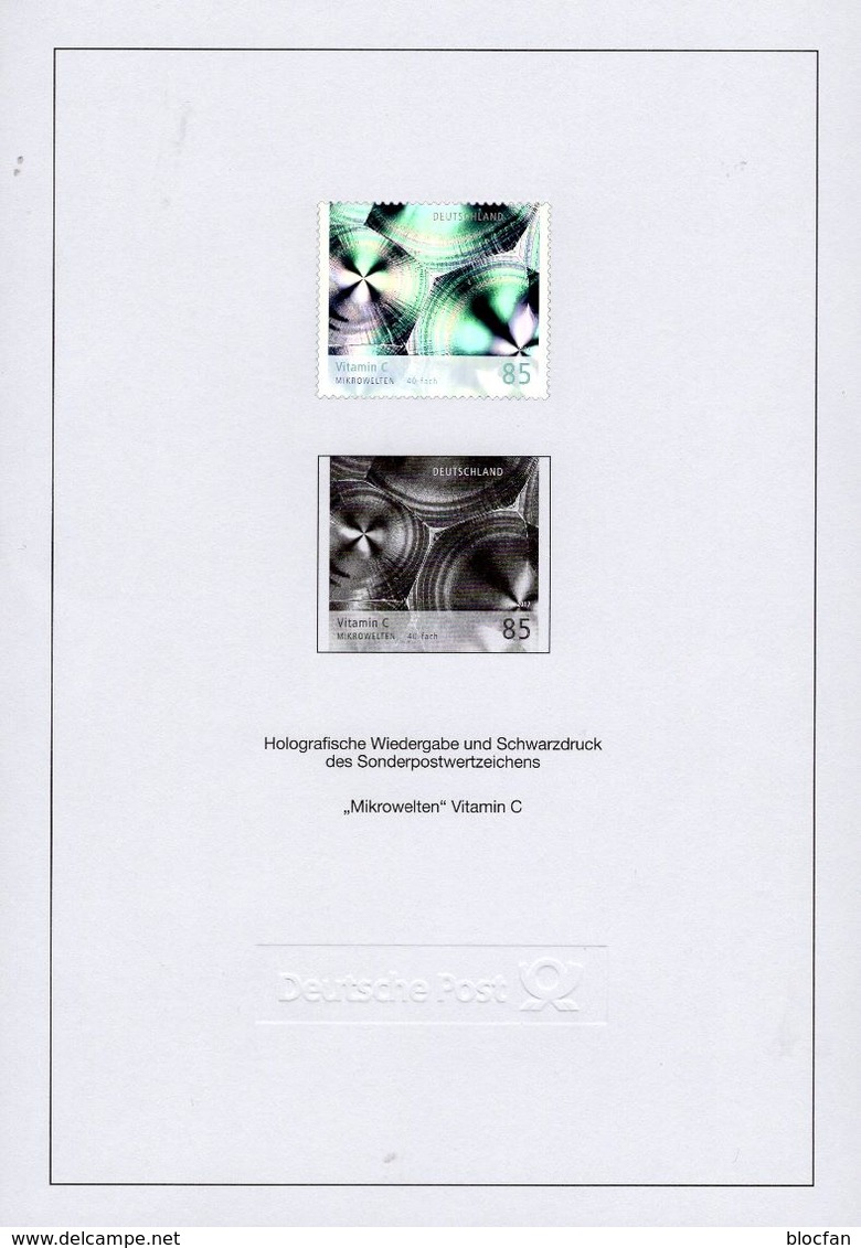 Hologramm Jahrbuch Deutschland 2017 BUND 3323 SD-Bl.40 ** 14€ Mikrowelten BUND Bloc S/s Black-print Sheet BRD Bf Germany - Ologrammi
