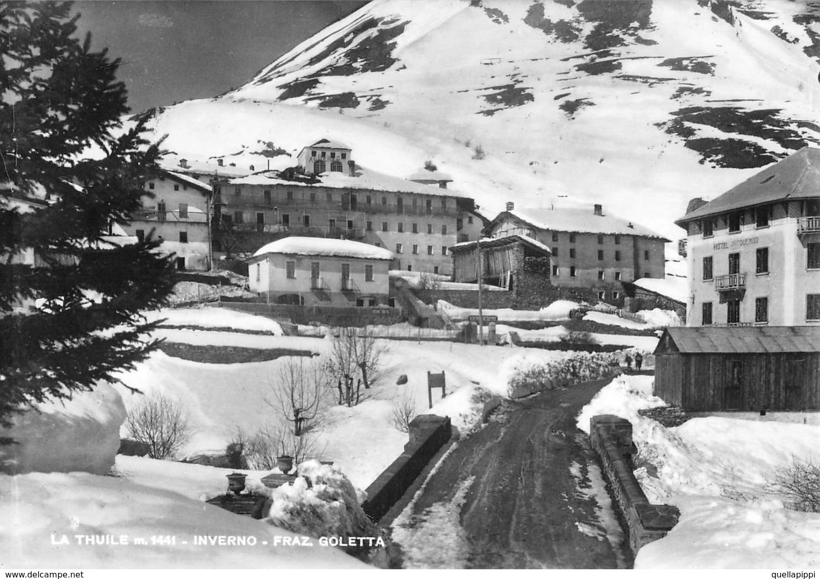 07413 "(AO) LA THUILE M. 1441 - INVERNO - FRAZIONE GOLETTA" ANIMATA, VERA FOTO, S.A.C.A.T. 1714. CART NON SPED - Altri & Non Classificati