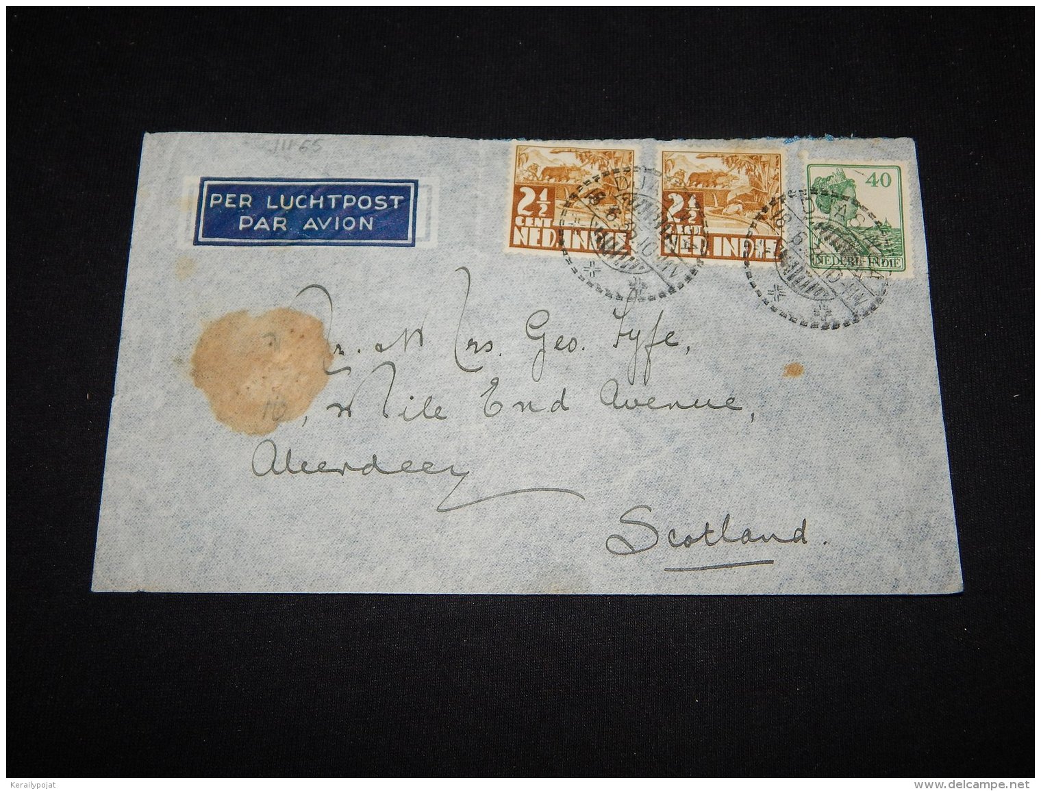 Netherlands Indies 1935 Air Mail Cover To Scotland__(L-11165) - Niederländisch-Indien