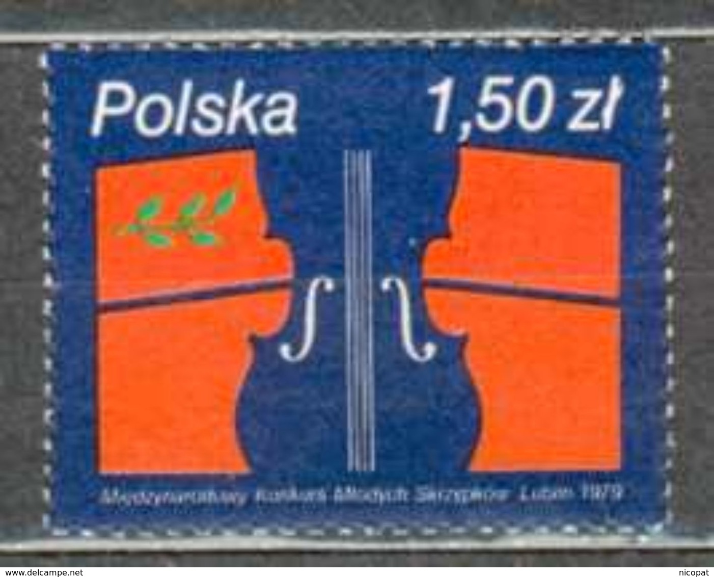 POLAND MNH ** 2466 Concours International De Violon à Lublin Violoncelle Musique - Neufs