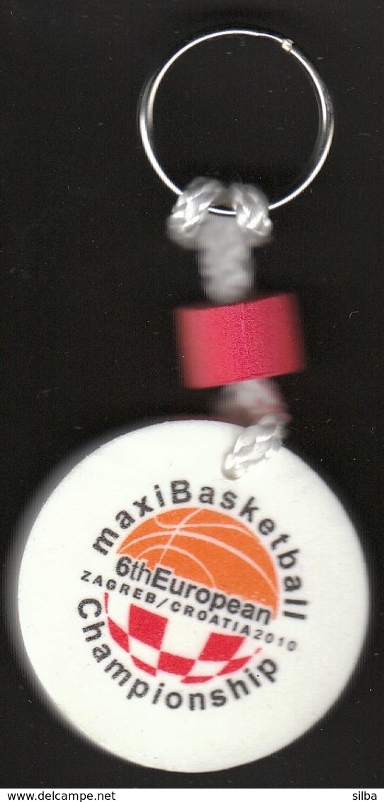Basketball / Sport / Keyring, Keychain, Key Chain / 6th European MaxiBasketball Championship, Zagreb, Croatia, 2010 - Apparel, Souvenirs & Other