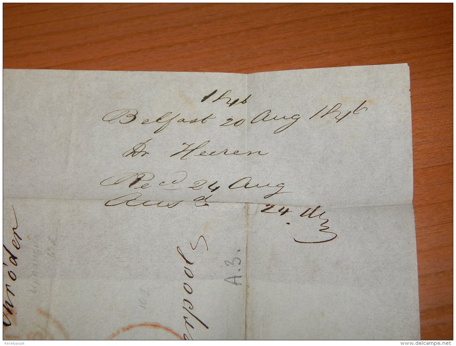 UK 1846 Beldast Letter To Liverpool__(L-12328) - ...-1840 Precursori