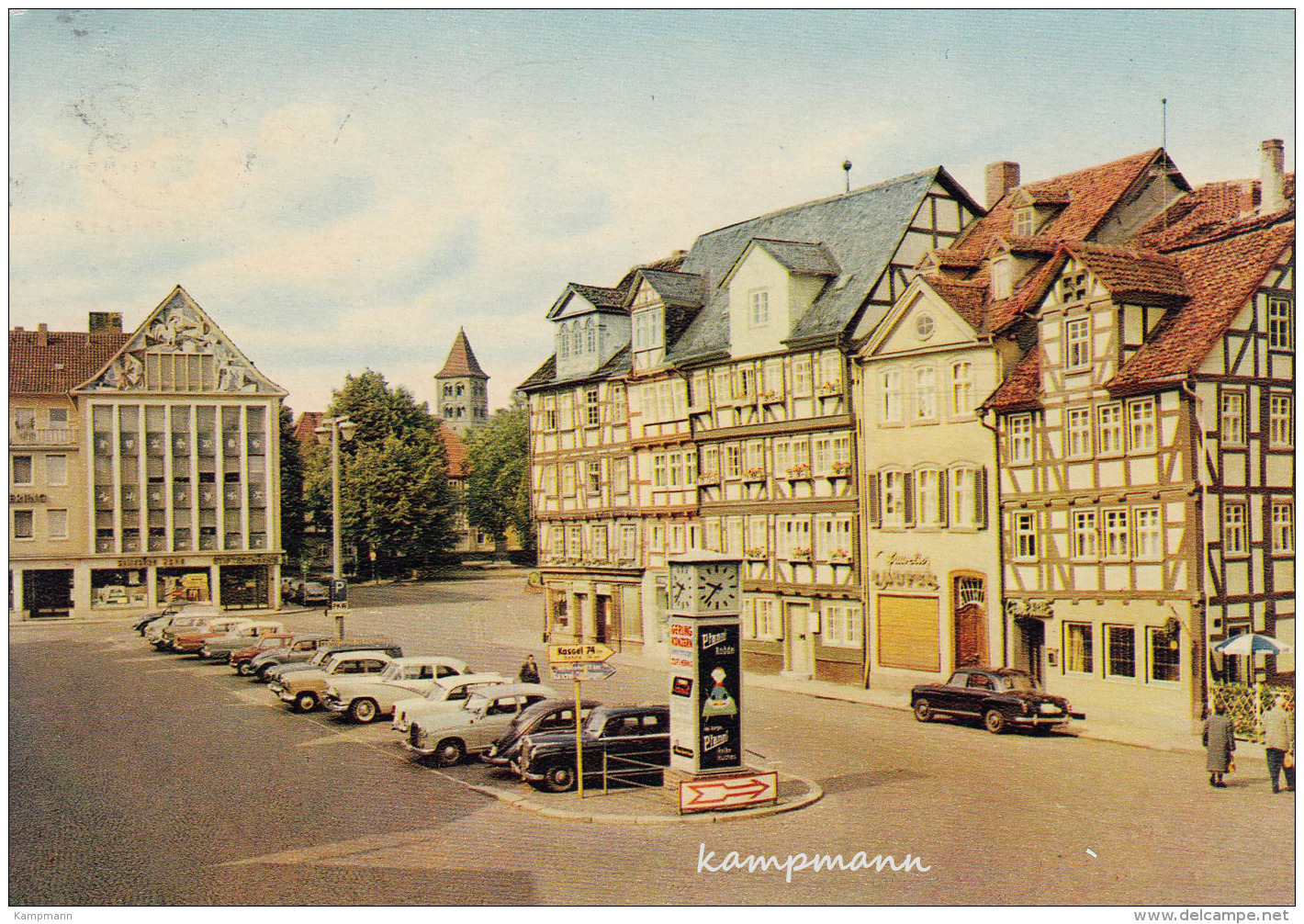 Mercedes Ponton,VW,Ford,Opel,NSU,Bad Hersfeld,gelaufen 1963 - Voitures De Tourisme