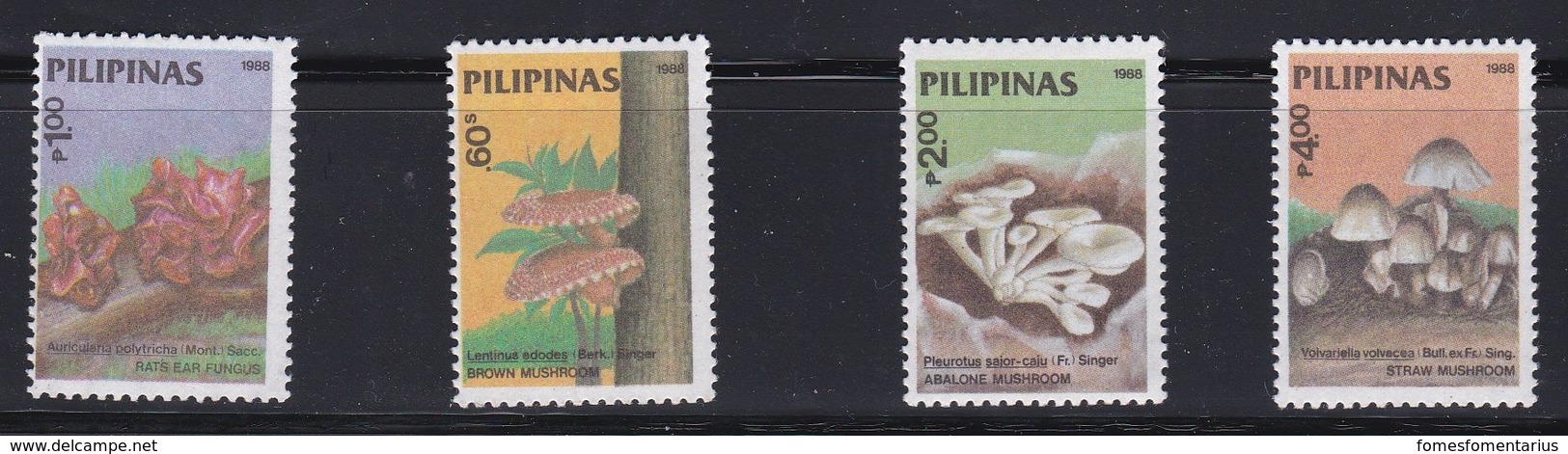 4 Timbres  ** Des Philippines Champignon Champignons Mushroom Setas Pilze - Champignons