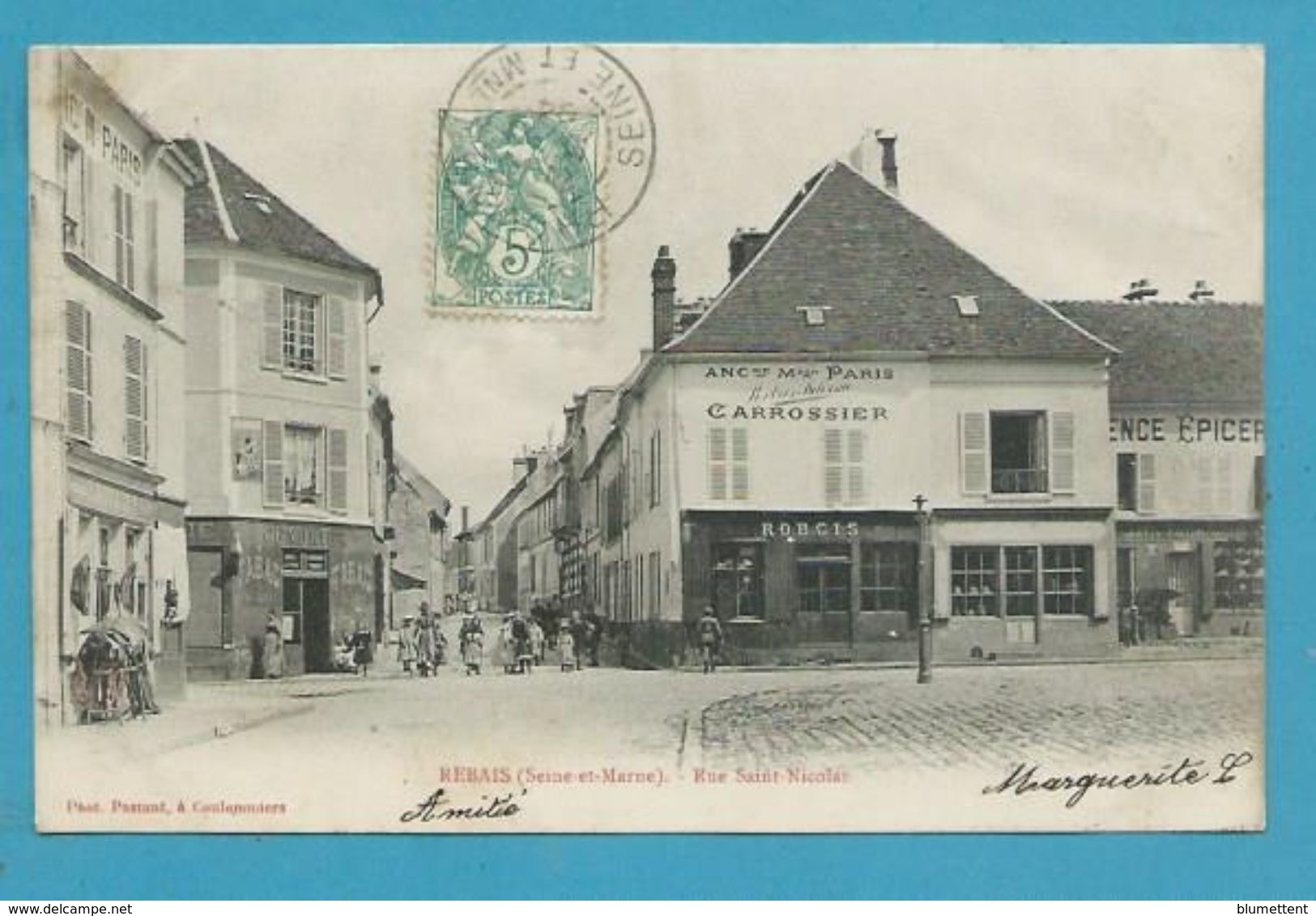 CPA Rue Saint Nicolas REBAIS 77 - Rebais