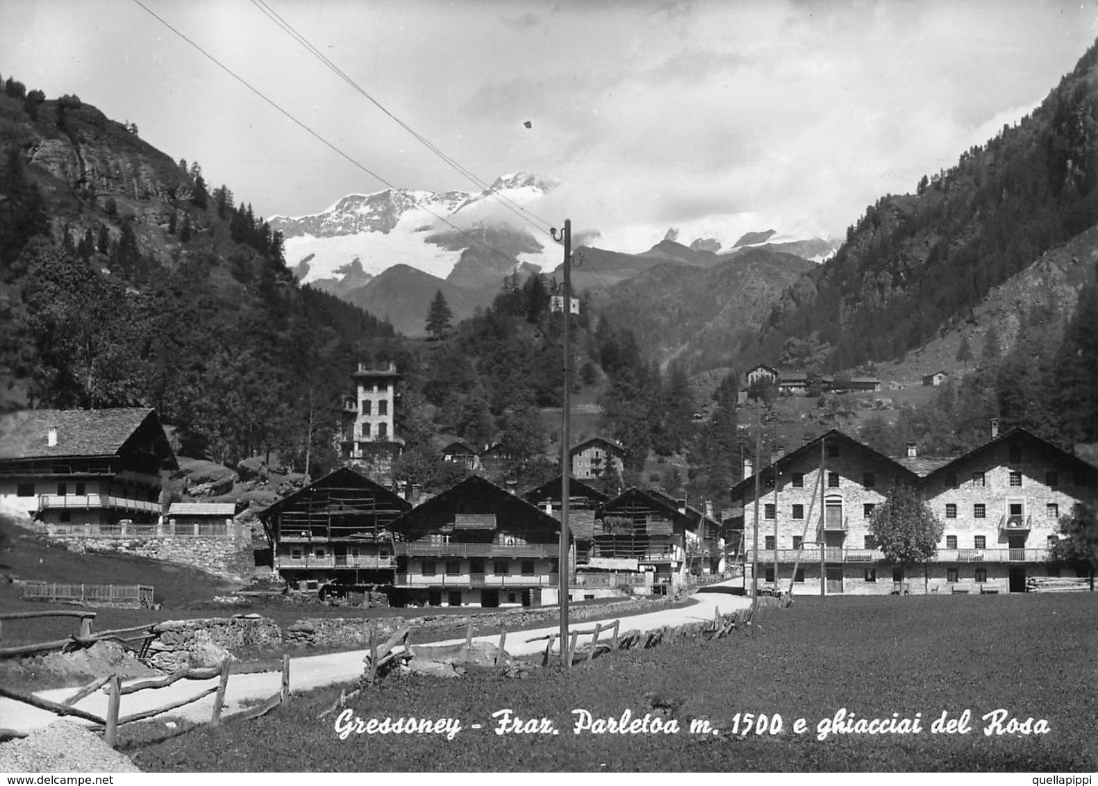 07431 "(AO) GRESSONEY - FRAZ. PARLETOA M. 1500 E GHIACCIAI DEL ROSA" VERA FOTO, S.A.C.A.T. 933. CART NON SPED - Altri & Non Classificati