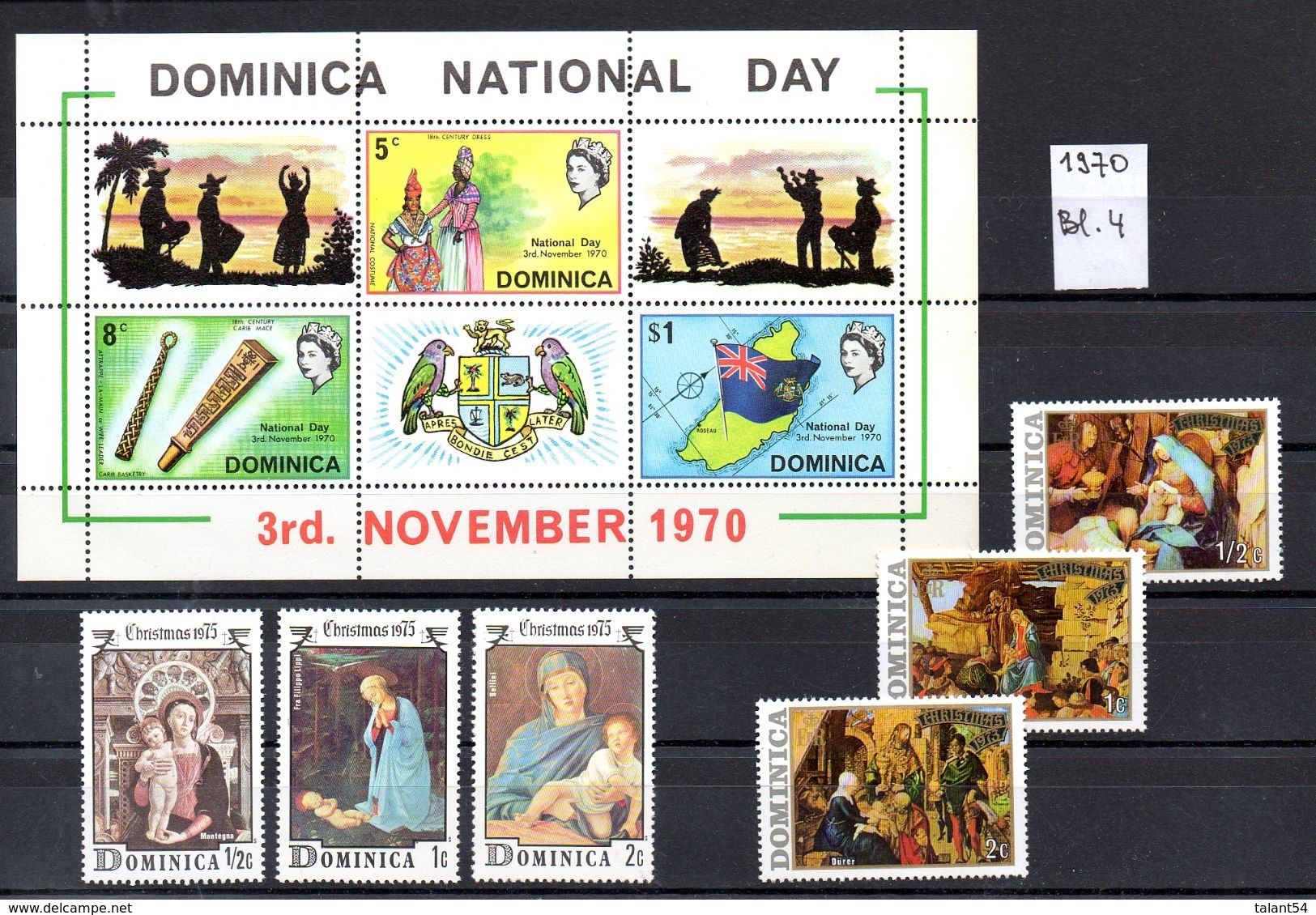 Dominica  - 1970    Lot +  Block 4 - Dominica (1978-...)