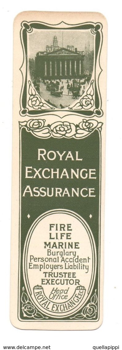 07439 "SEGNALIBRO - ROYAL EXCHANGE ASSURANCE CORPORATION - LONDON - CIRCA 1920" - Segnalibri