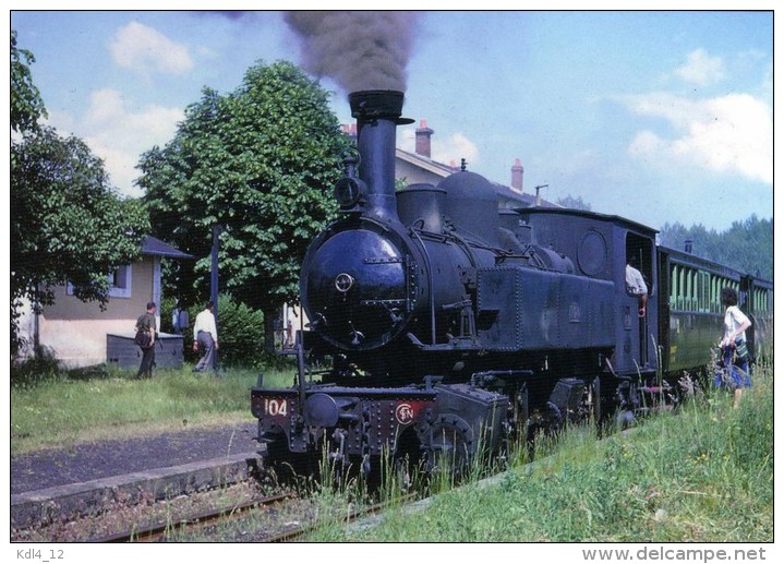 AL 420 - Train - Loco 020+020 T N° 104 En Gare - CHAMBOULIVE  - Corrèze 19 - POC - Autres & Non Classés