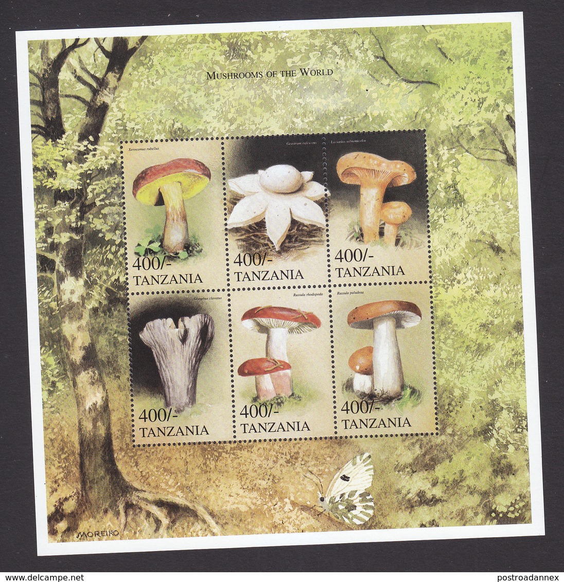 Tanzania, Scott #1996-1997, Mint Never Hinged, Mushrooms, Issued 1999 - Tanzania (1964-...)