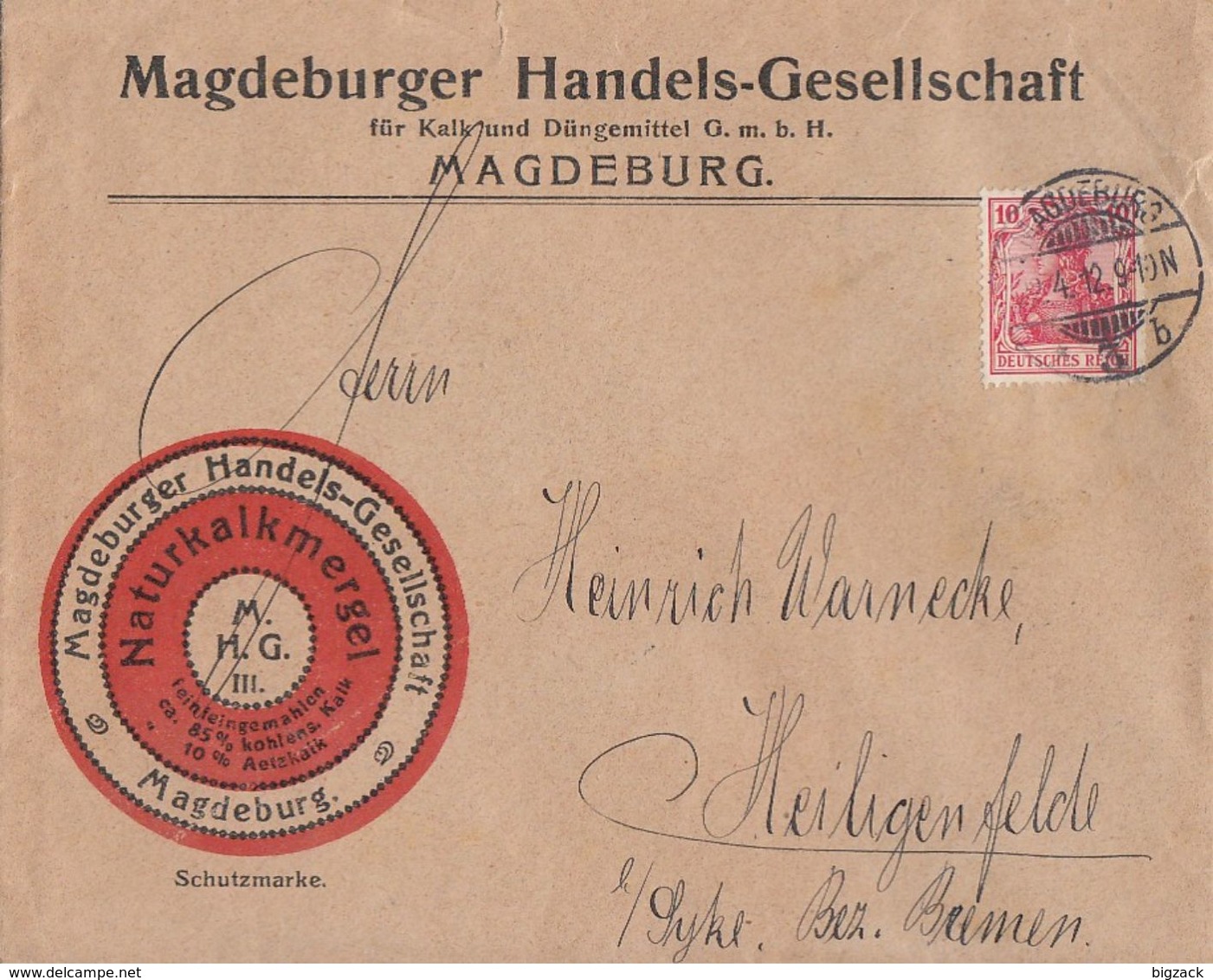 DR Werbebrief Naturkalkmergel Magdeburg EF Minr.86I Magdeburg - Briefe U. Dokumente