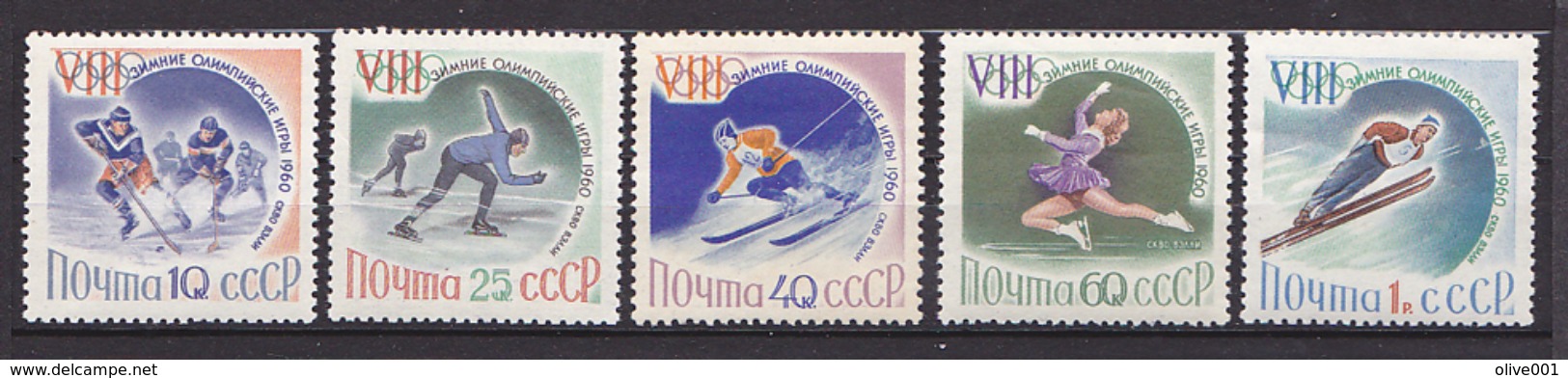 URSS Série De 5 TP  MNH ** - Hiver 1960: Squaw Valley