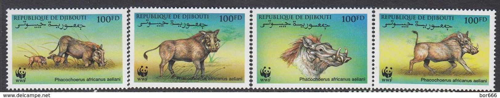 Djibouti - ANIMALS / WWF 2000 MNH - Djibouti (1977-...)