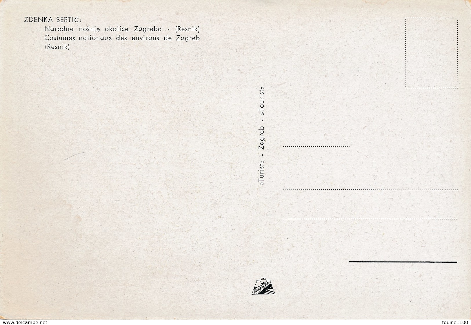 LOT  7 cartes zdenka sertic ( format 16 x 10,5 cm ) costumes ZAGREB bistra resnik sestine vukomerec brezovica stupnik