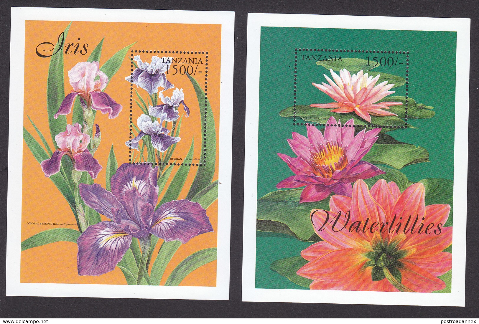 Tanzania, Scott #2026-2027, Mint Never Hinged, Flowers, Issued 1999 - Tanzanie (1964-...)