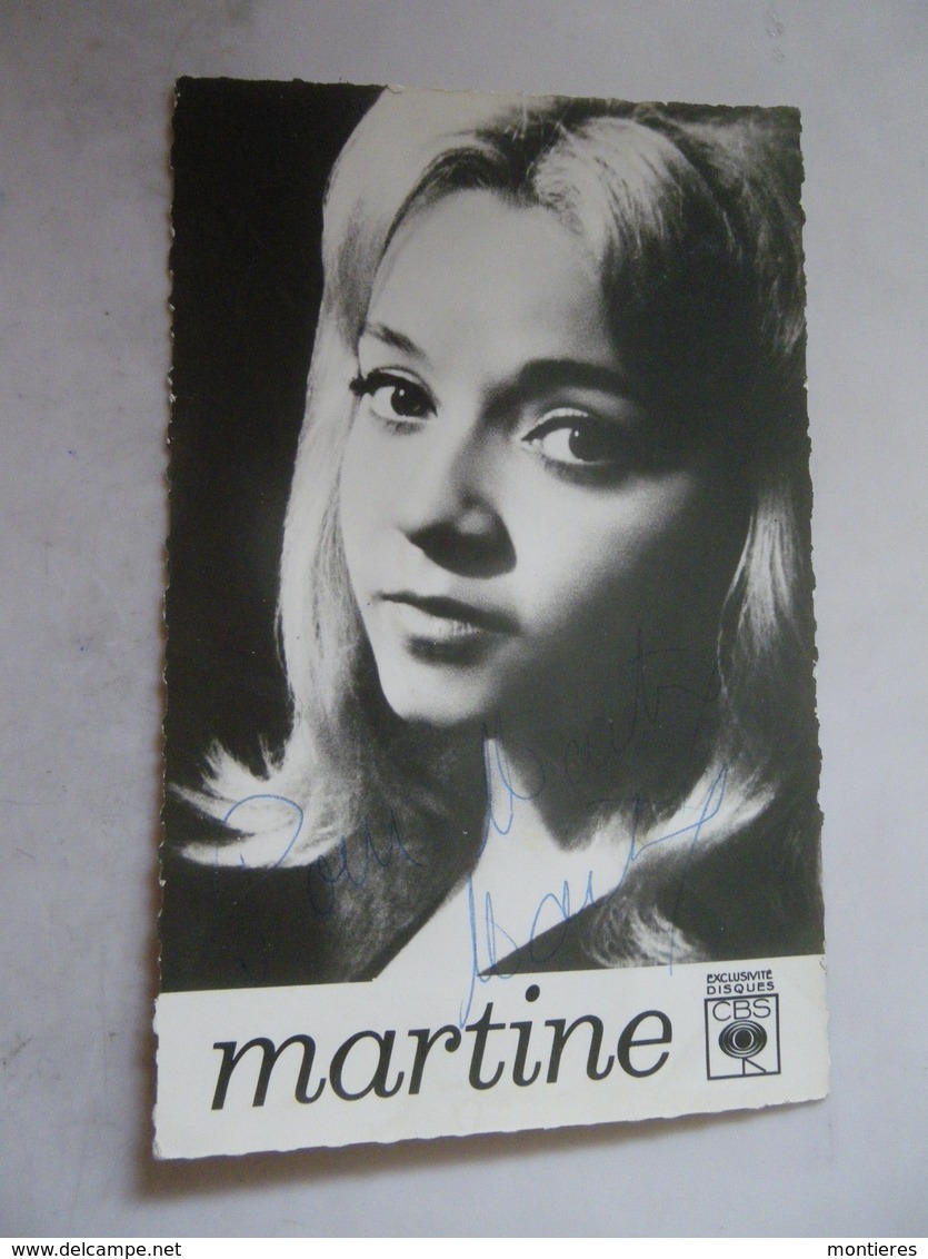CPM CBS Martine HAVET Dédicacée Autographe De La Chanteuse Sixties Née Le 28 Mai 1947 à Champlan - EUROVISION - Musique Et Musiciens