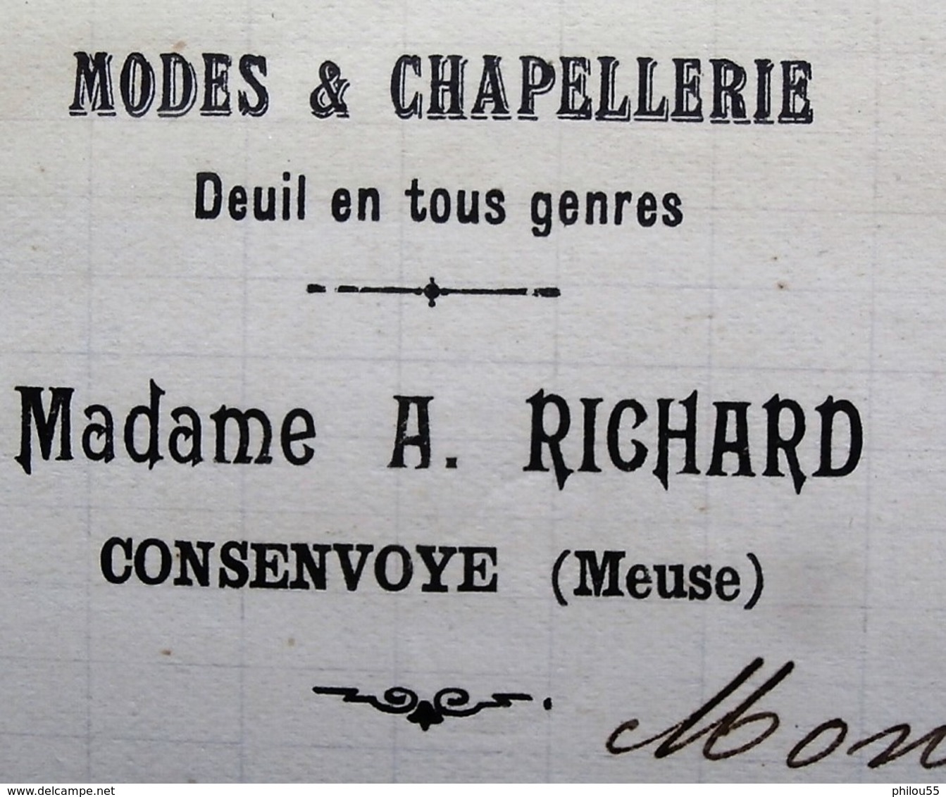 55 CONSENVOYE Mme A. RICHARD Mode & Chapellerie - Textile & Vestimentaire