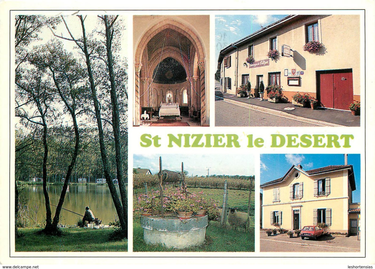 ST NIZIER LE DESERT PLAN D'EAU DU CAMPING CHOEUR EGLISE AUBERGE VIEUX PUITS MAIRIE MULTIVUES - Non Classés