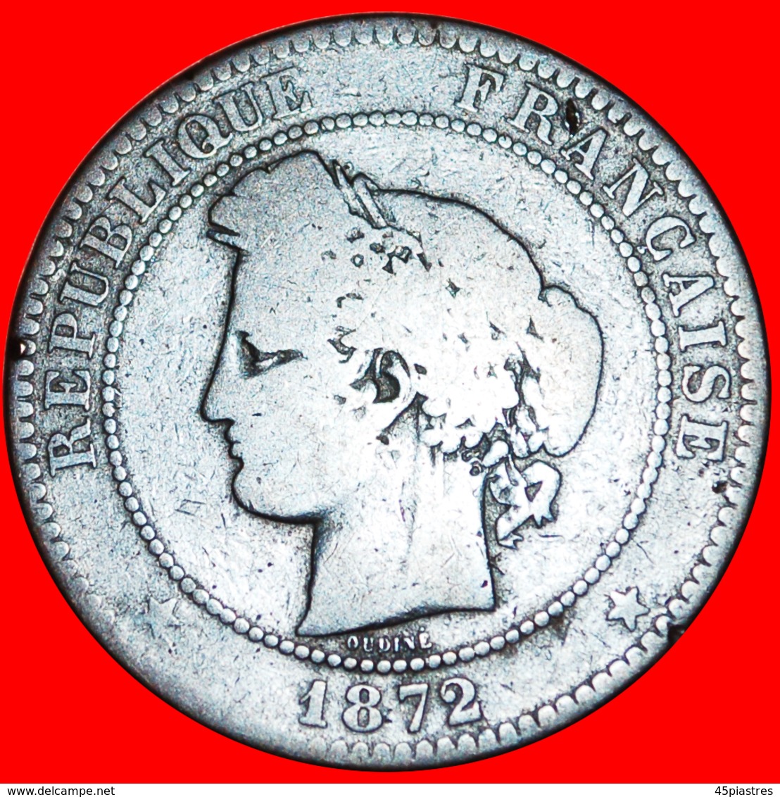 √ CERES: FRANCE ★ 10 CENTIMES 1872A! LOW START ★ NO RESERVE! Type 1870-1898 - Other & Unclassified